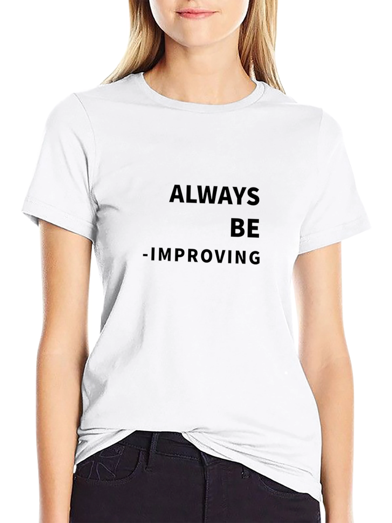 Always Be Improving Black T-Shirt