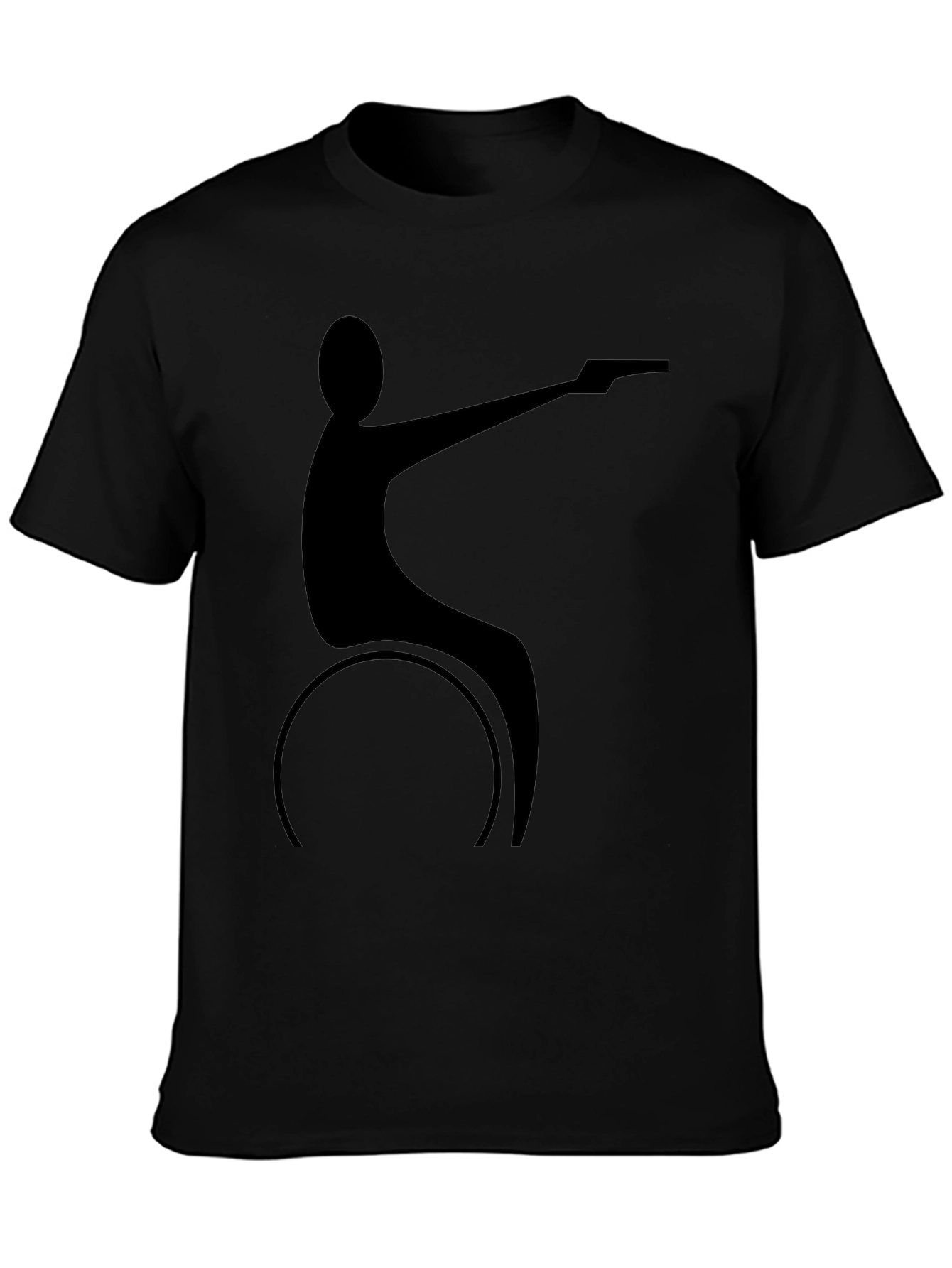 Wheelchair Shooter Black T-Shirt