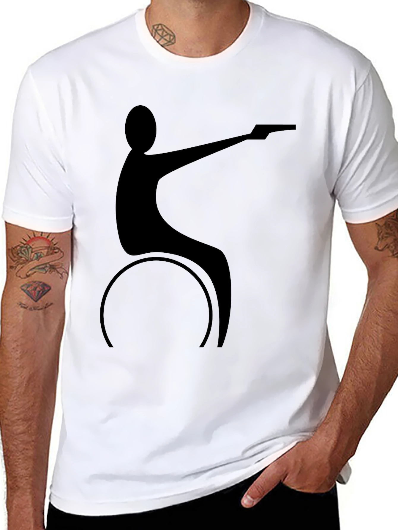 Wheelchair Shooter Black T-Shirt