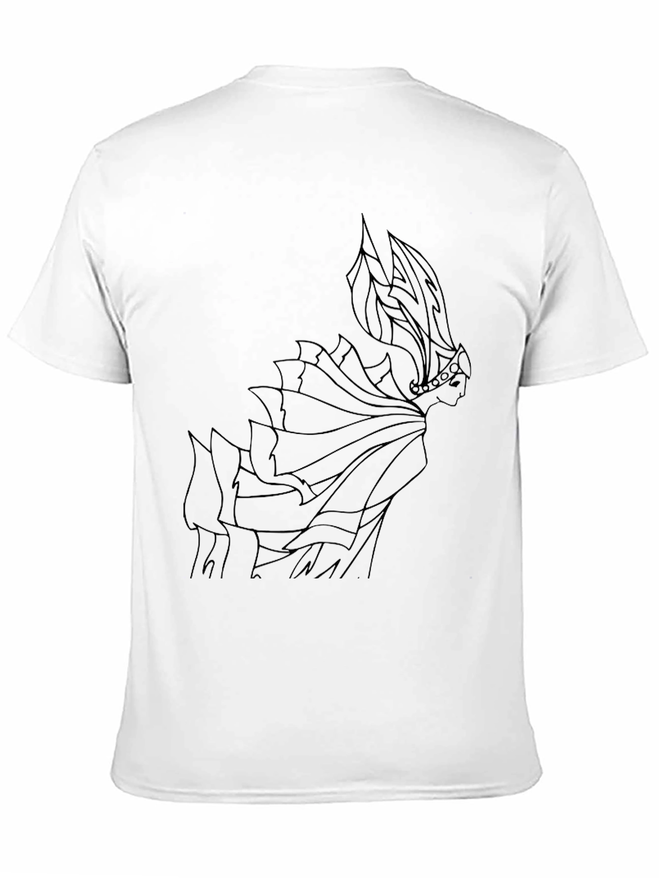 Black T-Shirt with Abstract Queen Graphic