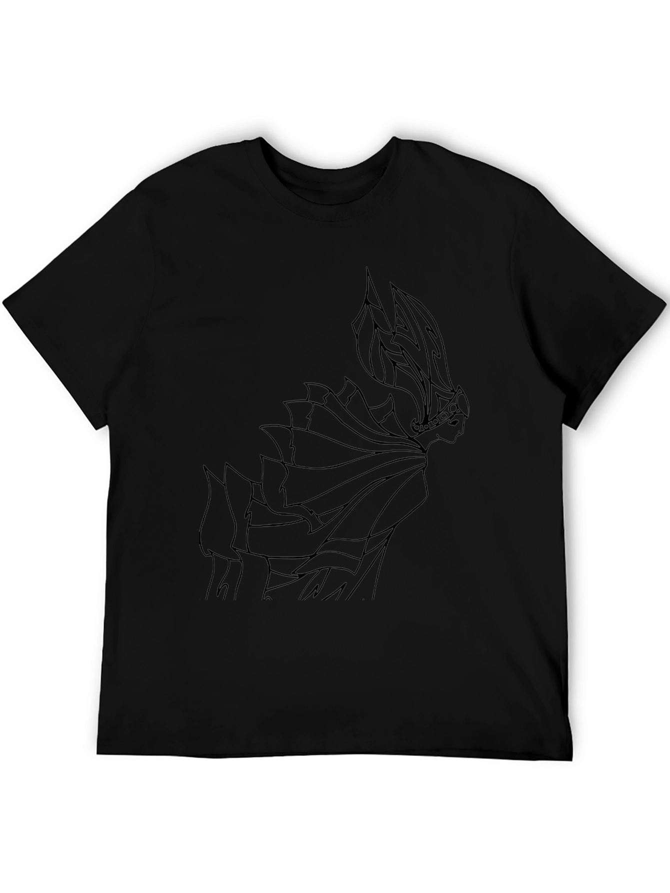 Black T-Shirt with Abstract Queen Graphic