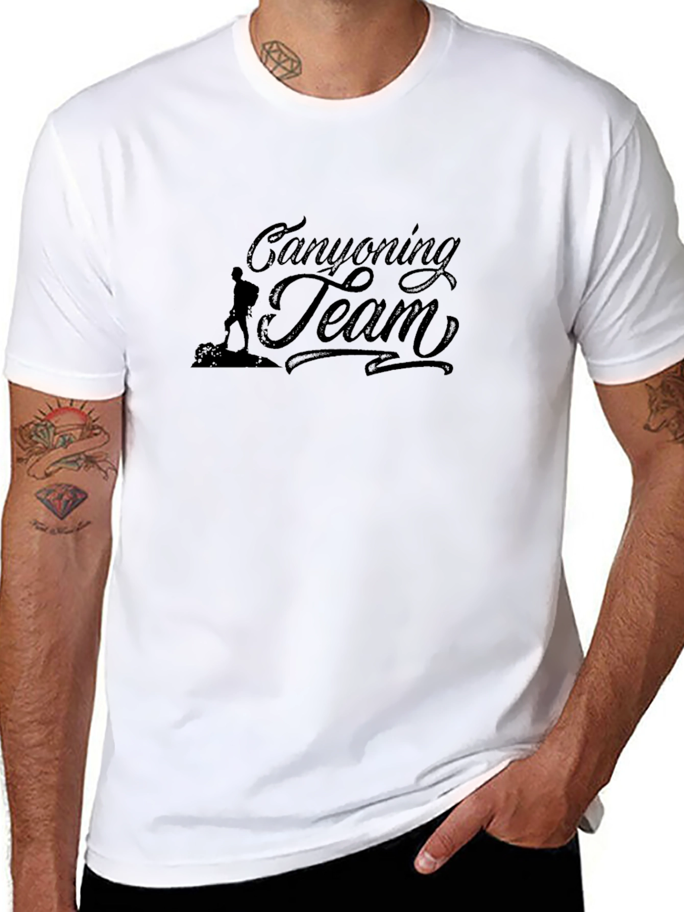 Canyoning Team Black Graphic T-Shirt