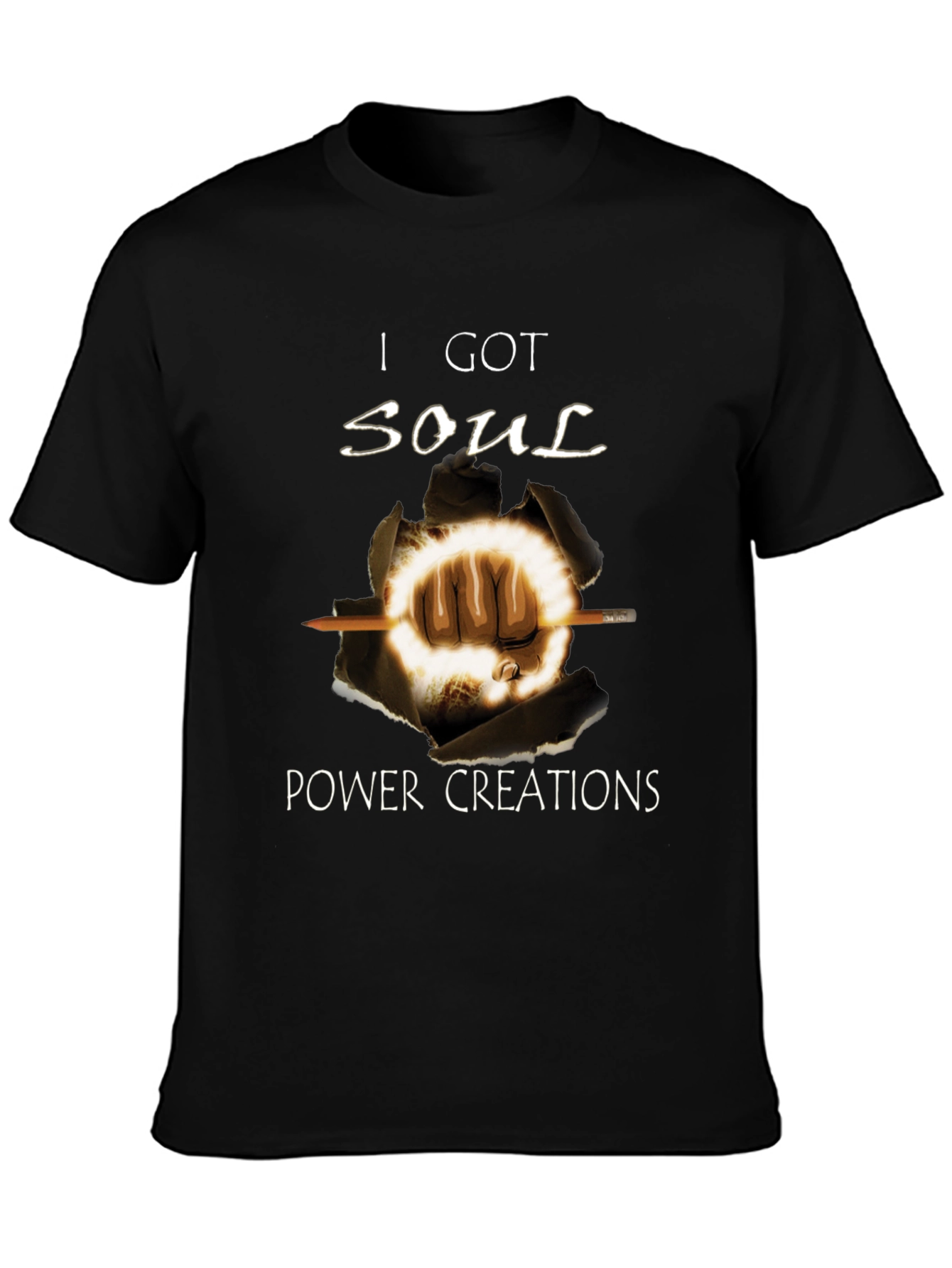 Soul Power Graphic Black T-Shirt