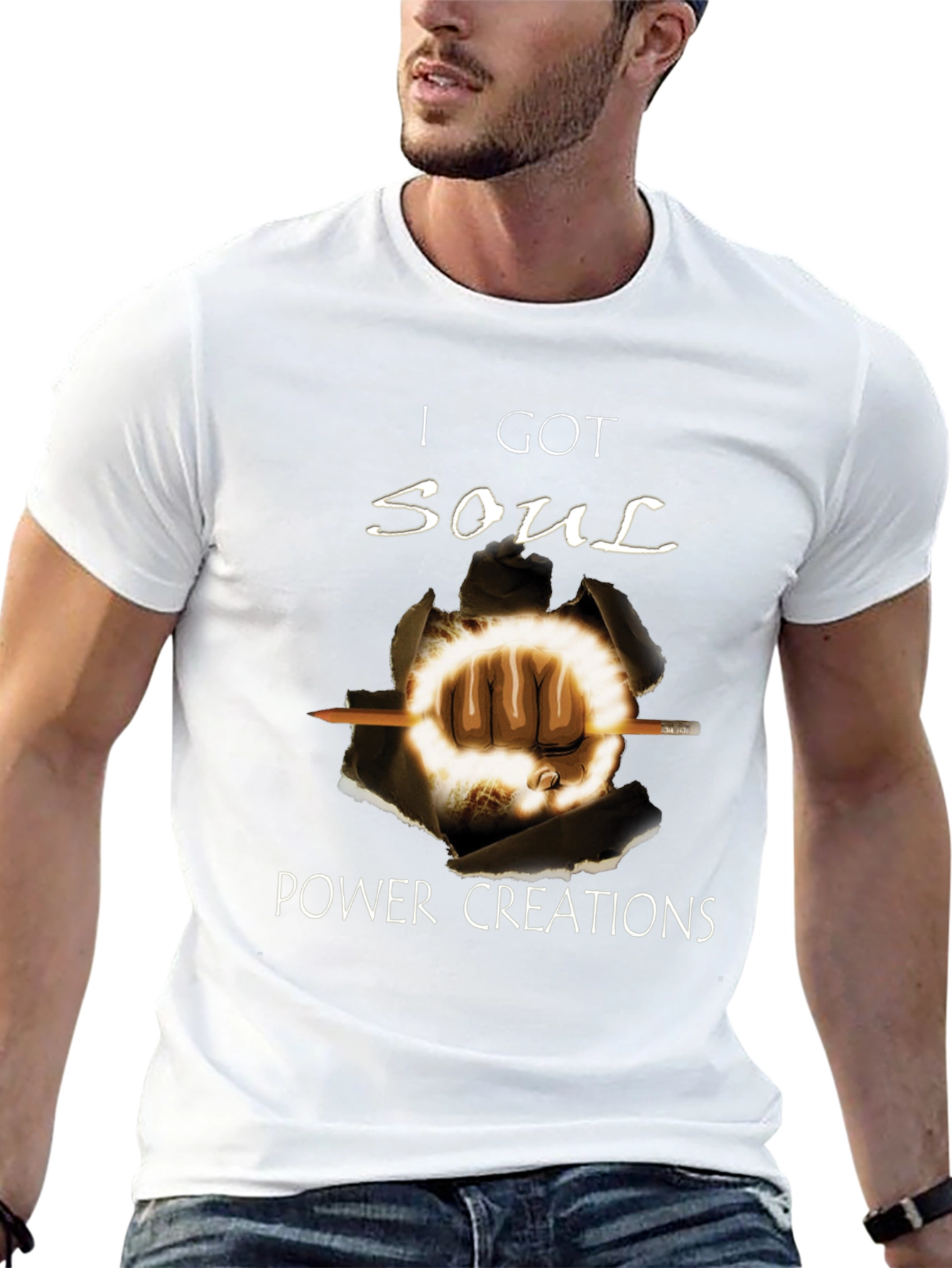 Soul Power Graphic Black T-Shirt
