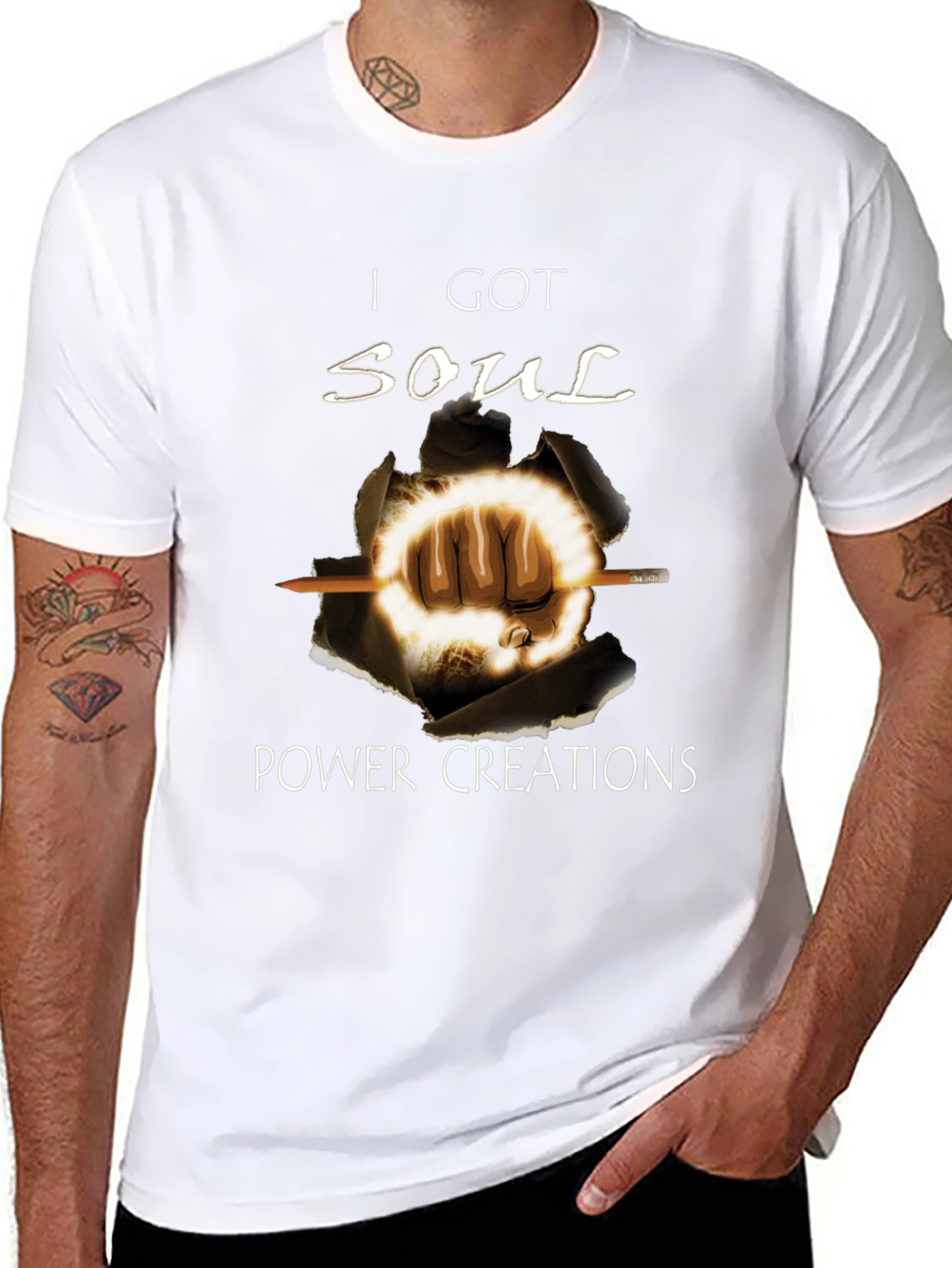 Soul Power Graphic Black T-Shirt