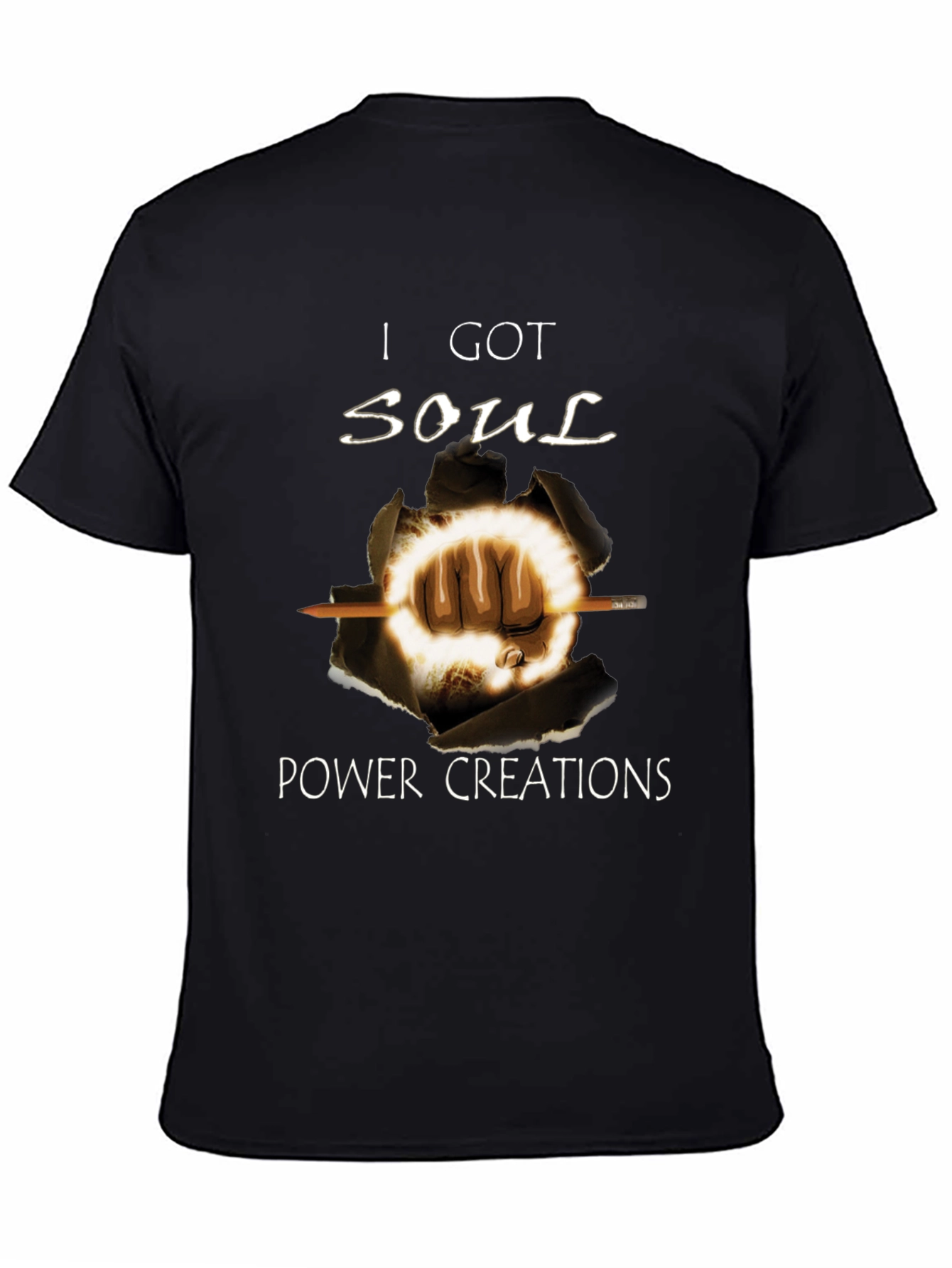 Soul Power Graphic Black T-Shirt