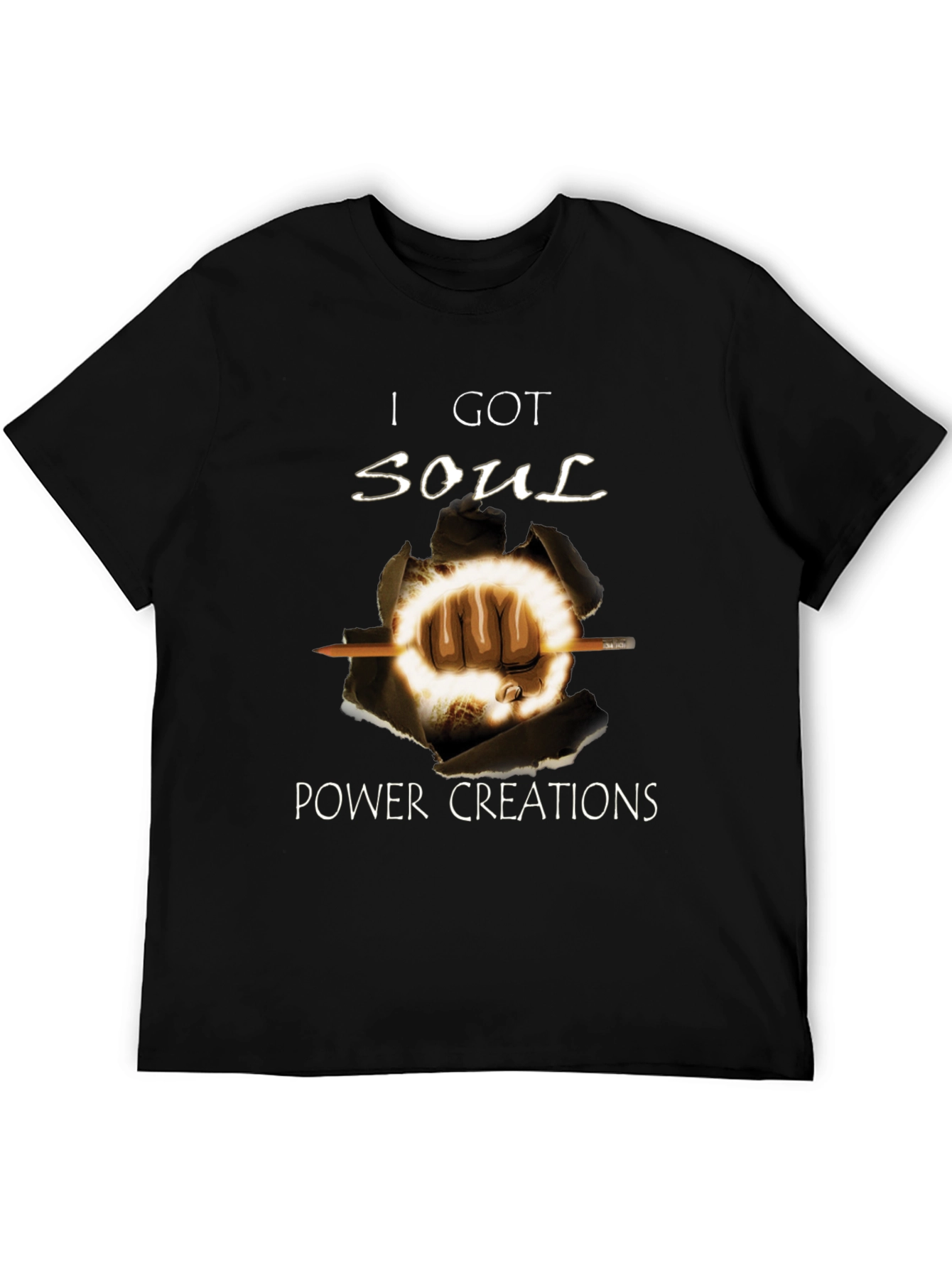 Soul Power Graphic Black T-Shirt