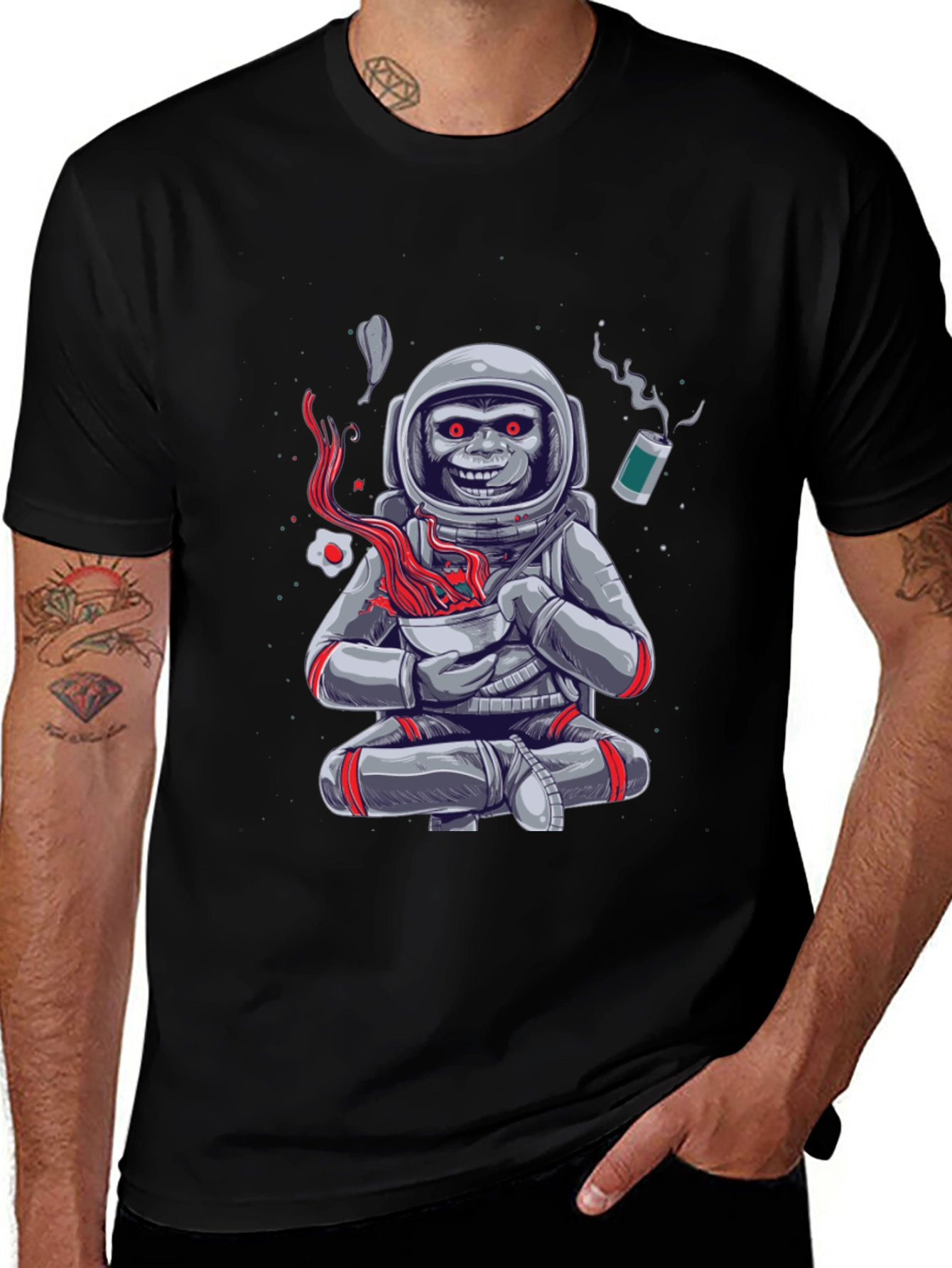 Astronaut Monkey Ramen T-Shirt