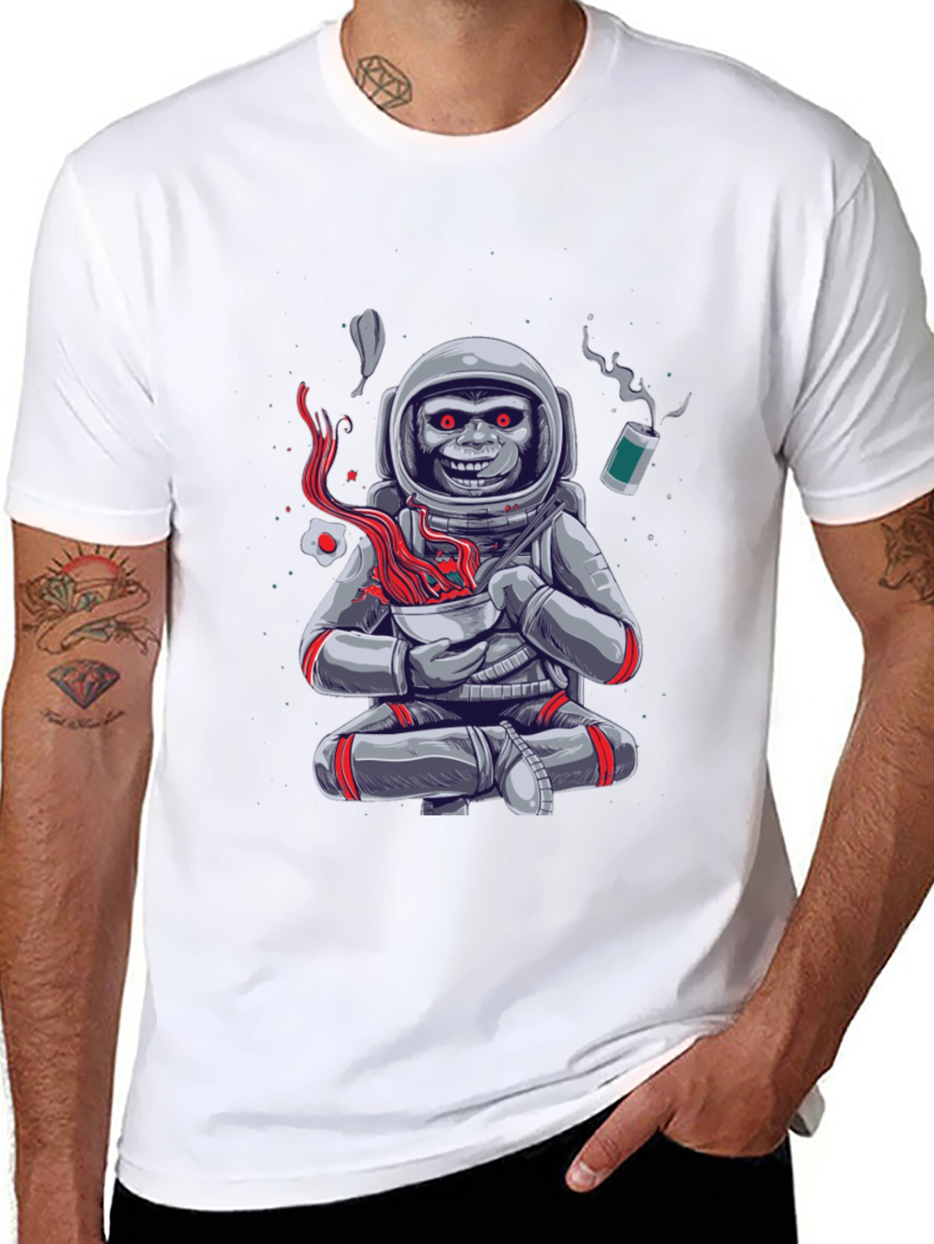Astronaut Monkey Ramen T-Shirt
