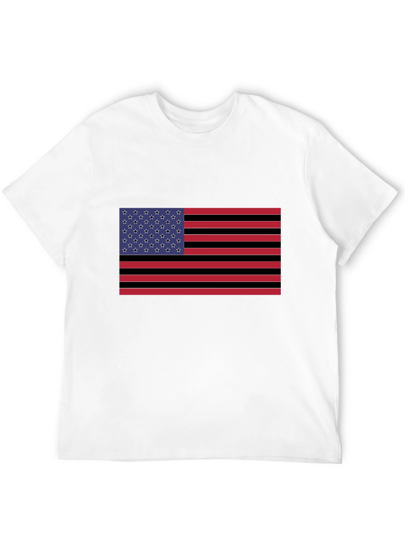 American Flag Graphic Black T-Shirt