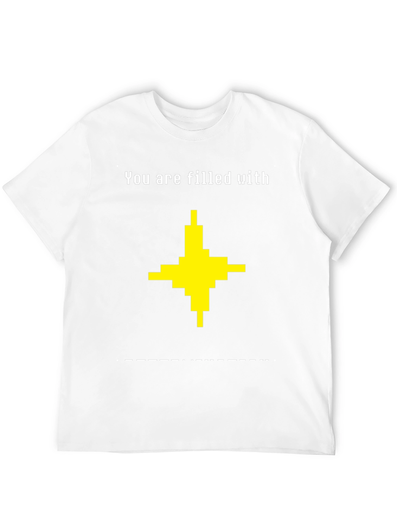 Pixel Art Graphic Tee - Filled with Determination