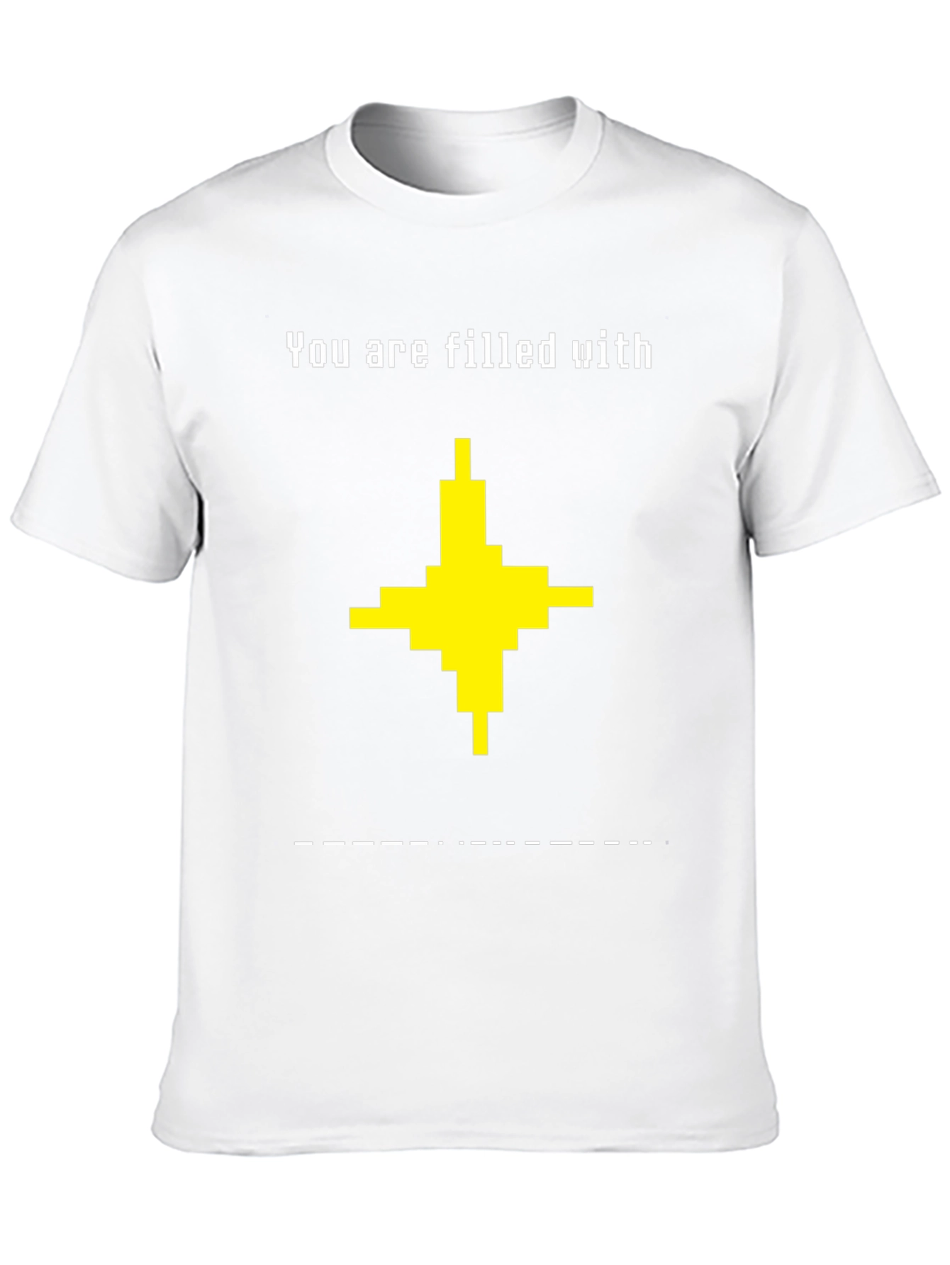 Pixel Art Graphic Tee - Filled with Determination