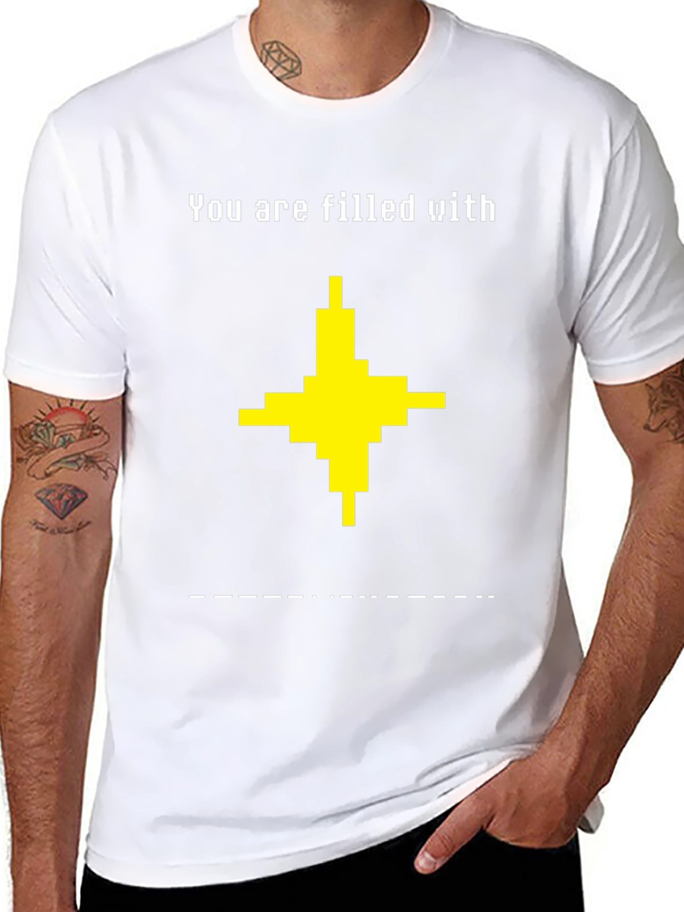 Pixel Art Graphic Tee - Filled with Determination