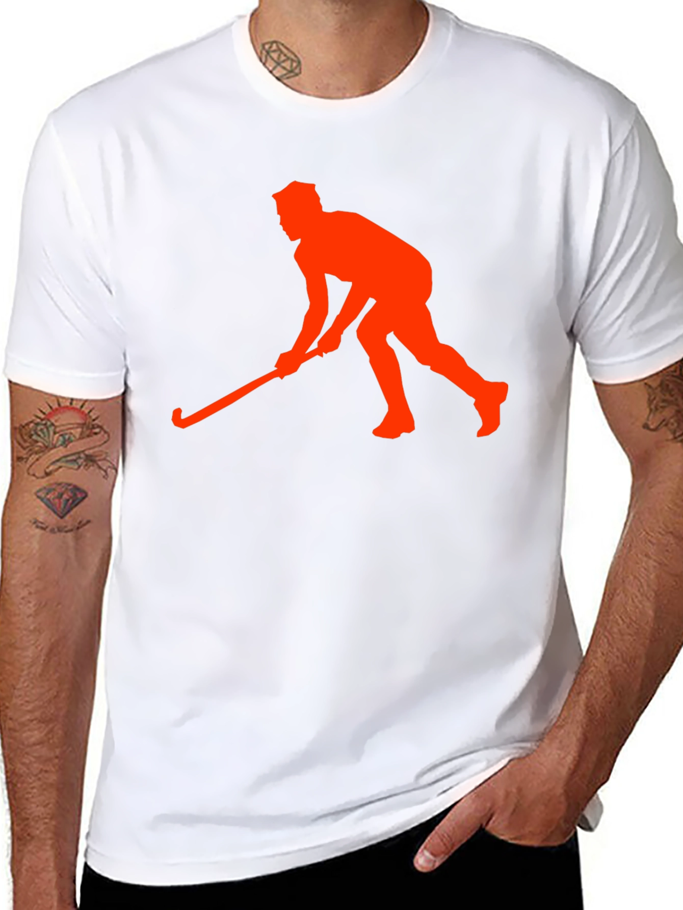 Field Hockey Silhouette Graphic Tee