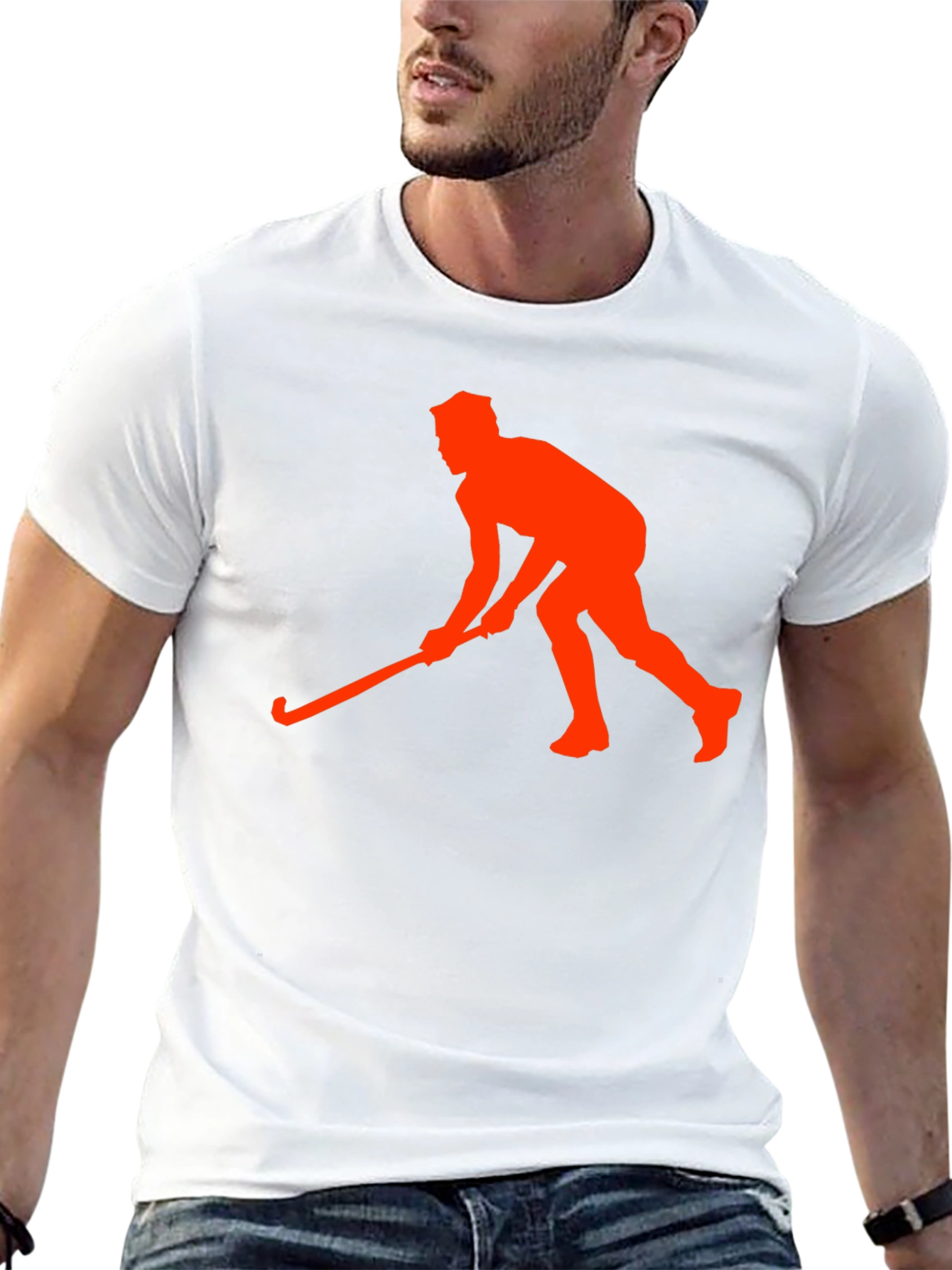Field Hockey Silhouette Graphic Tee