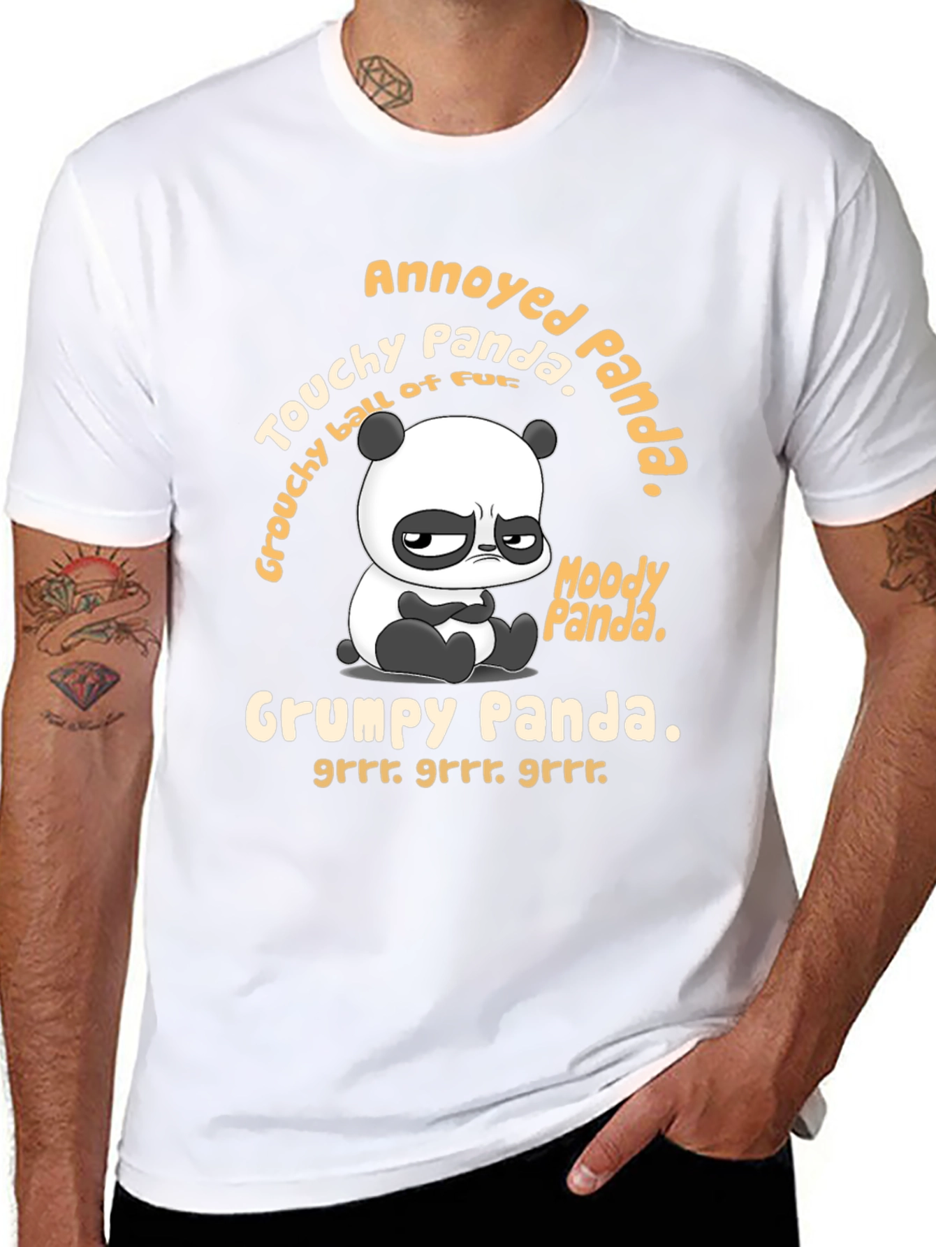 Grumpy Panda Graphic T-Shirt - Annoyed Panda Tee