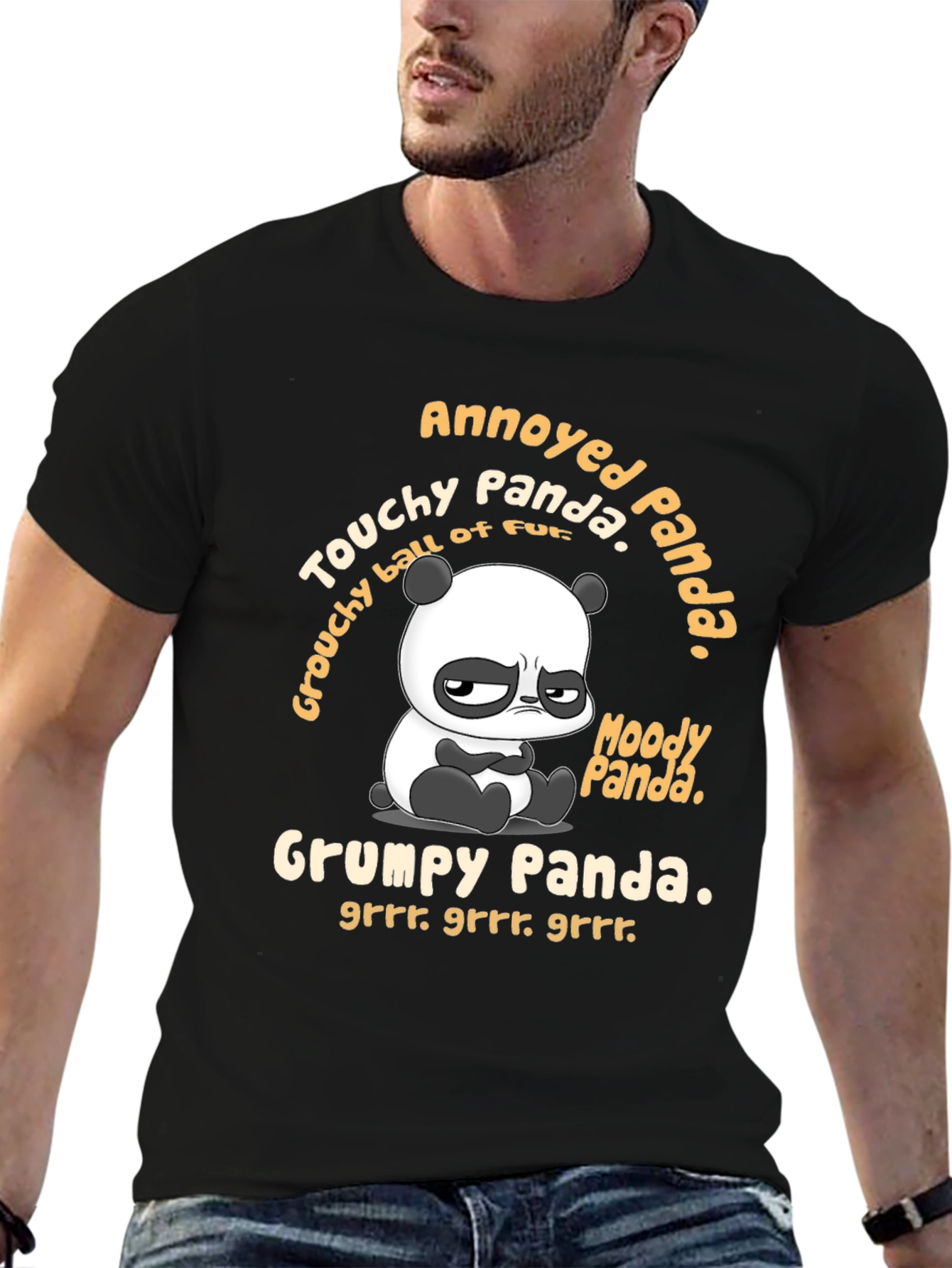 Grumpy Panda Graphic T-Shirt - Annoyed Panda Tee