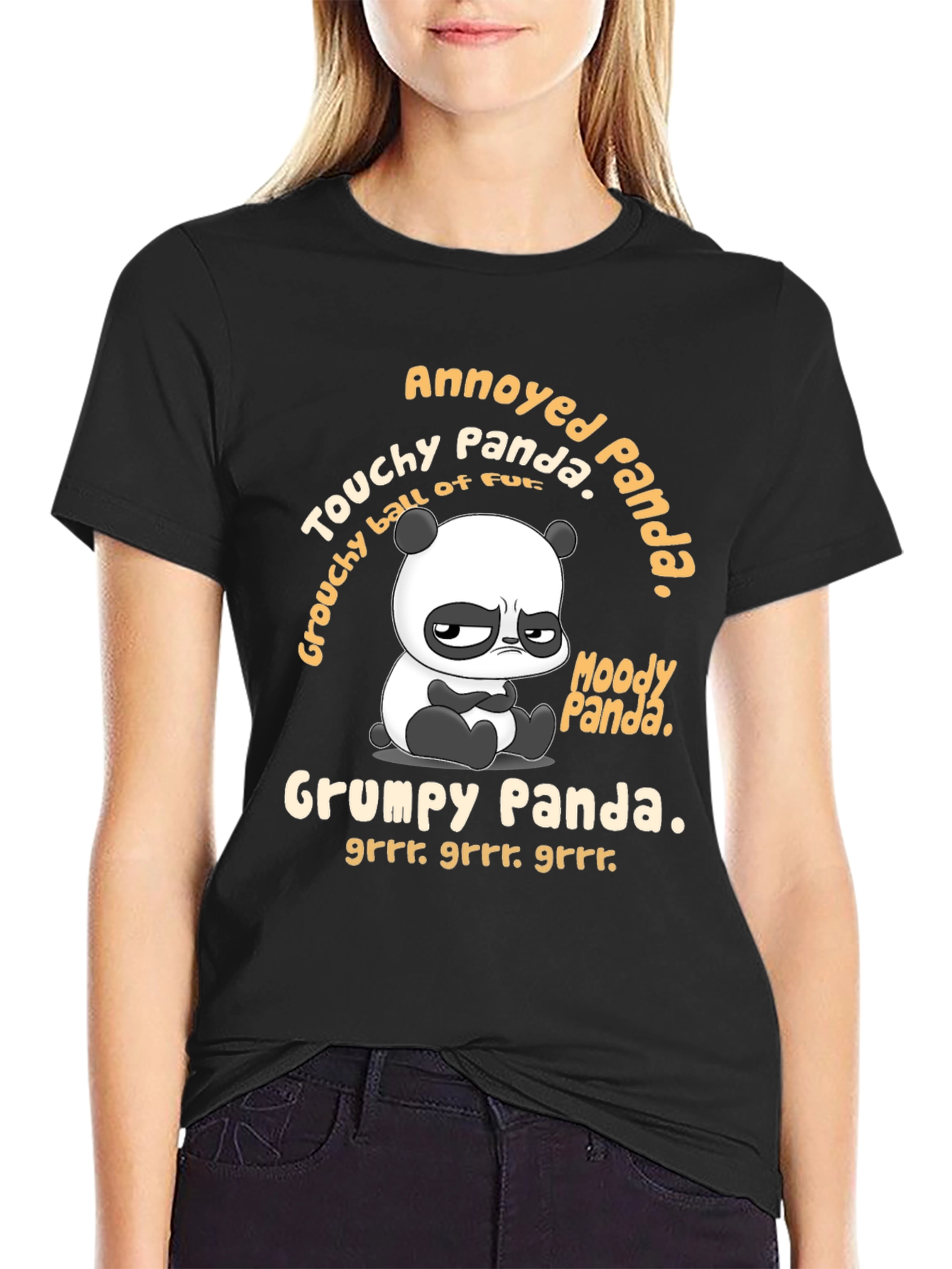 Grumpy Panda Graphic T-Shirt - Annoyed Panda Tee