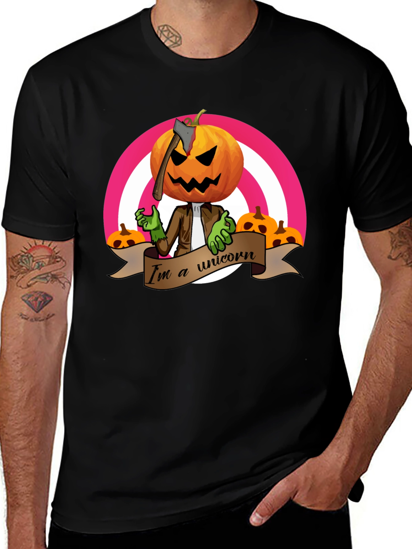 Pumpkin Head Unicorn T-Shirt