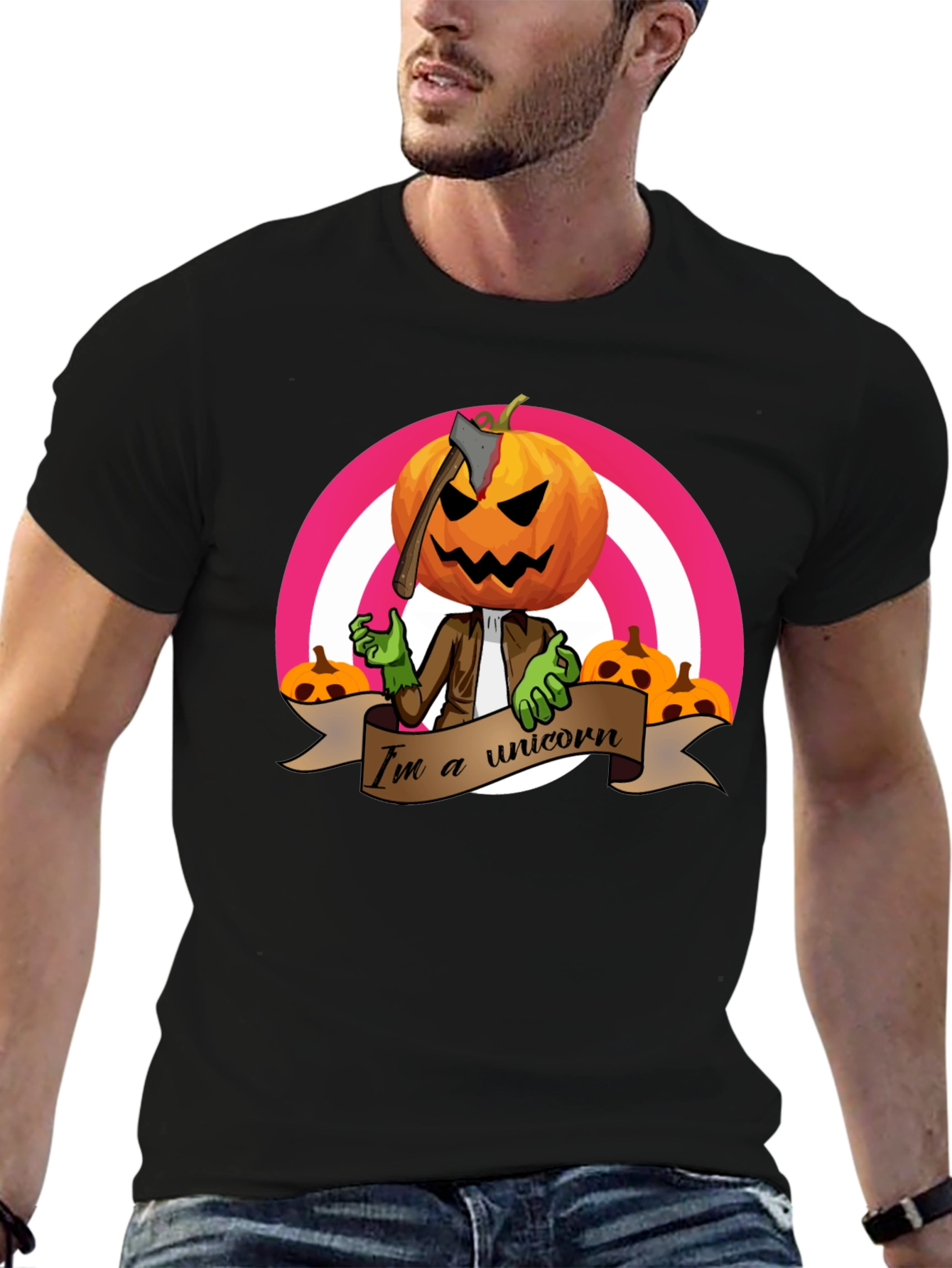 Pumpkin Head Unicorn T-Shirt