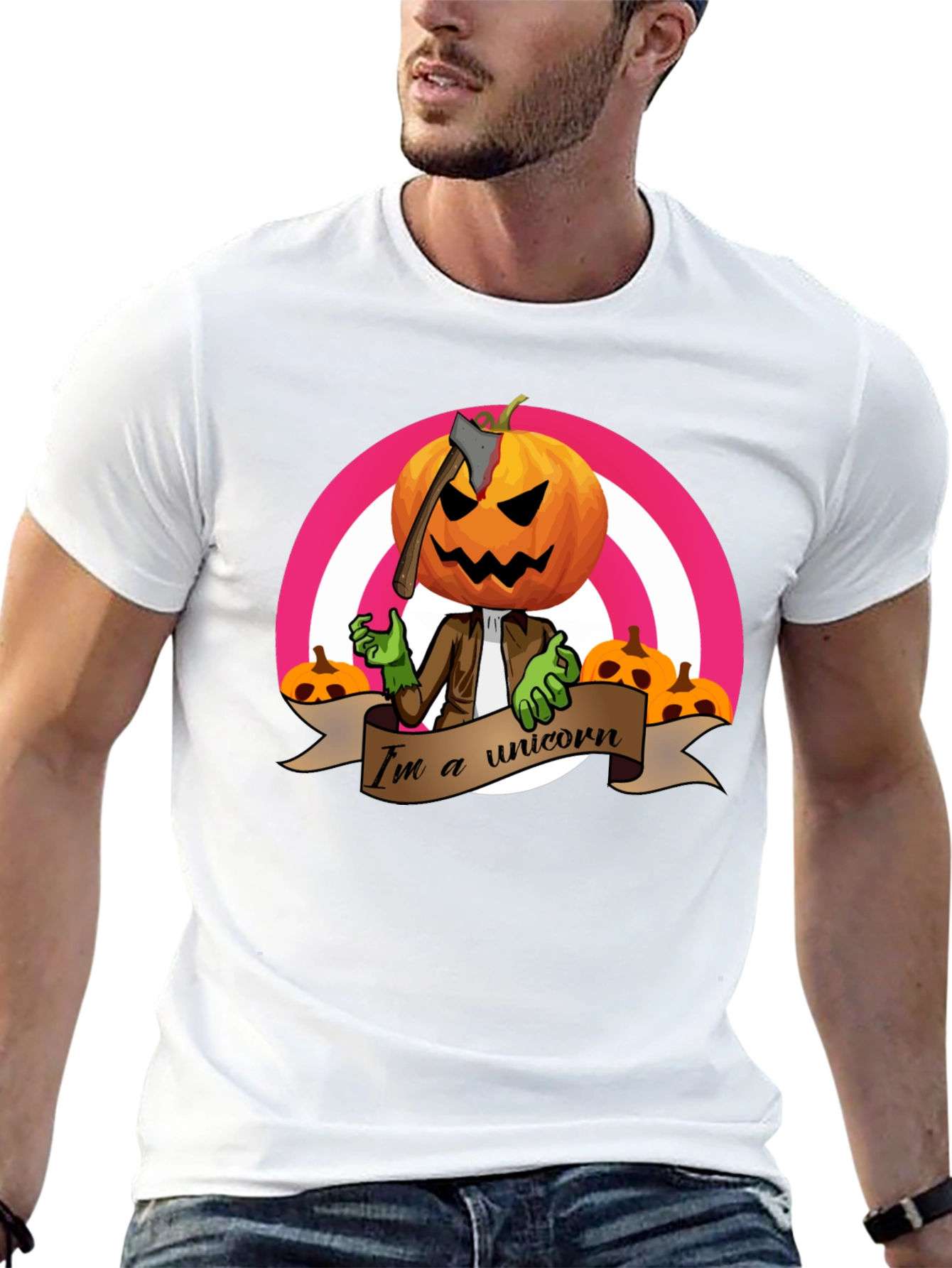 Pumpkin Head Unicorn T-Shirt