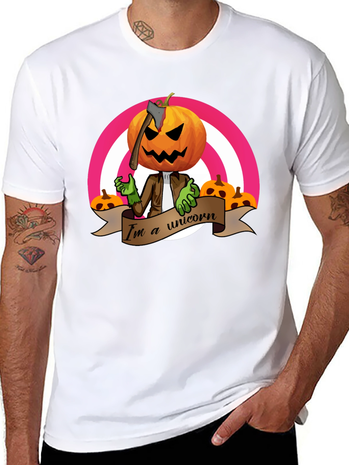 Pumpkin Head Unicorn T-Shirt