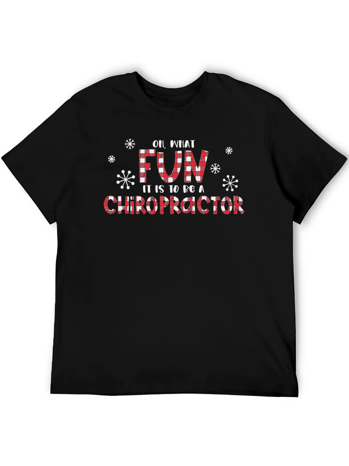 Chiropractor Buffalo Plaid Fun Graphic Tee