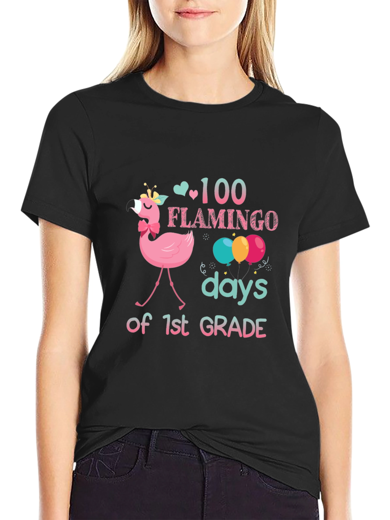 100 Days of 1st Grade Flamingo T-Shirt