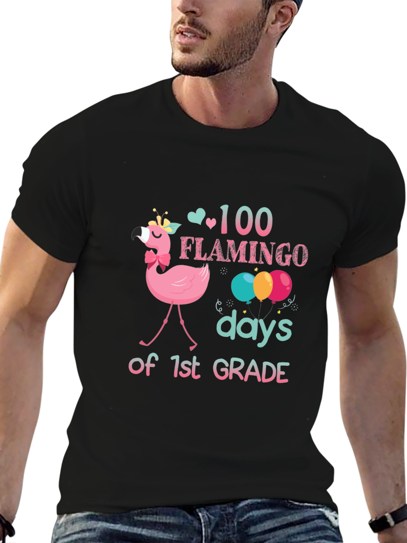 100 Days of 1st Grade Flamingo T-Shirt