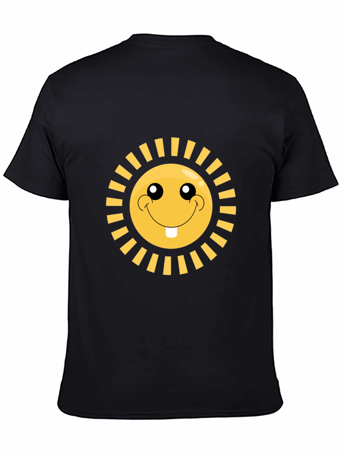 Sunshine Smiley Face Black T-Shirt