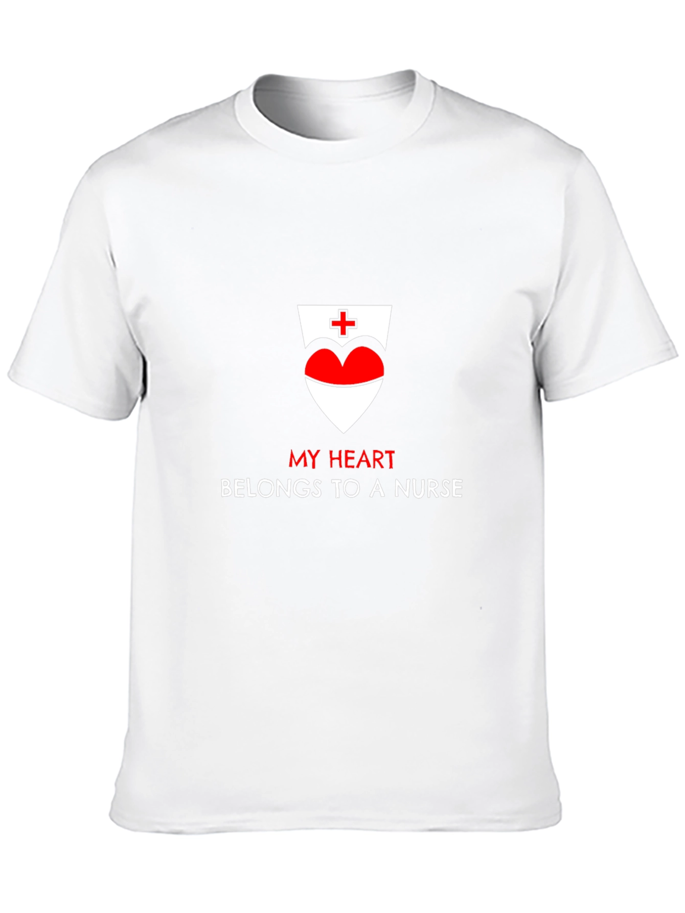 My Heart Belongs To A Nurse T-Shirt - Black