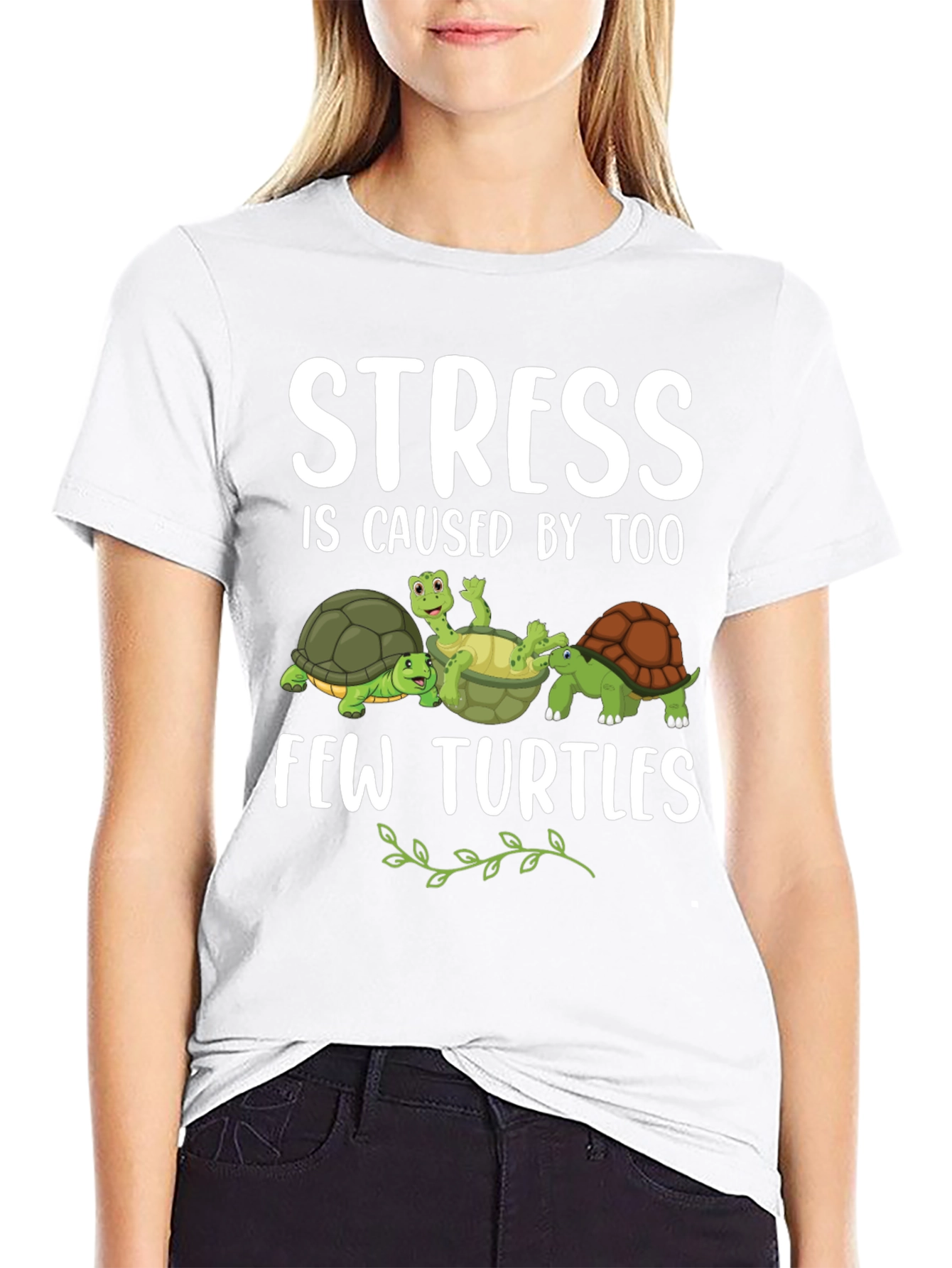 Stress Too Few Turtles Graphic T-Shirt