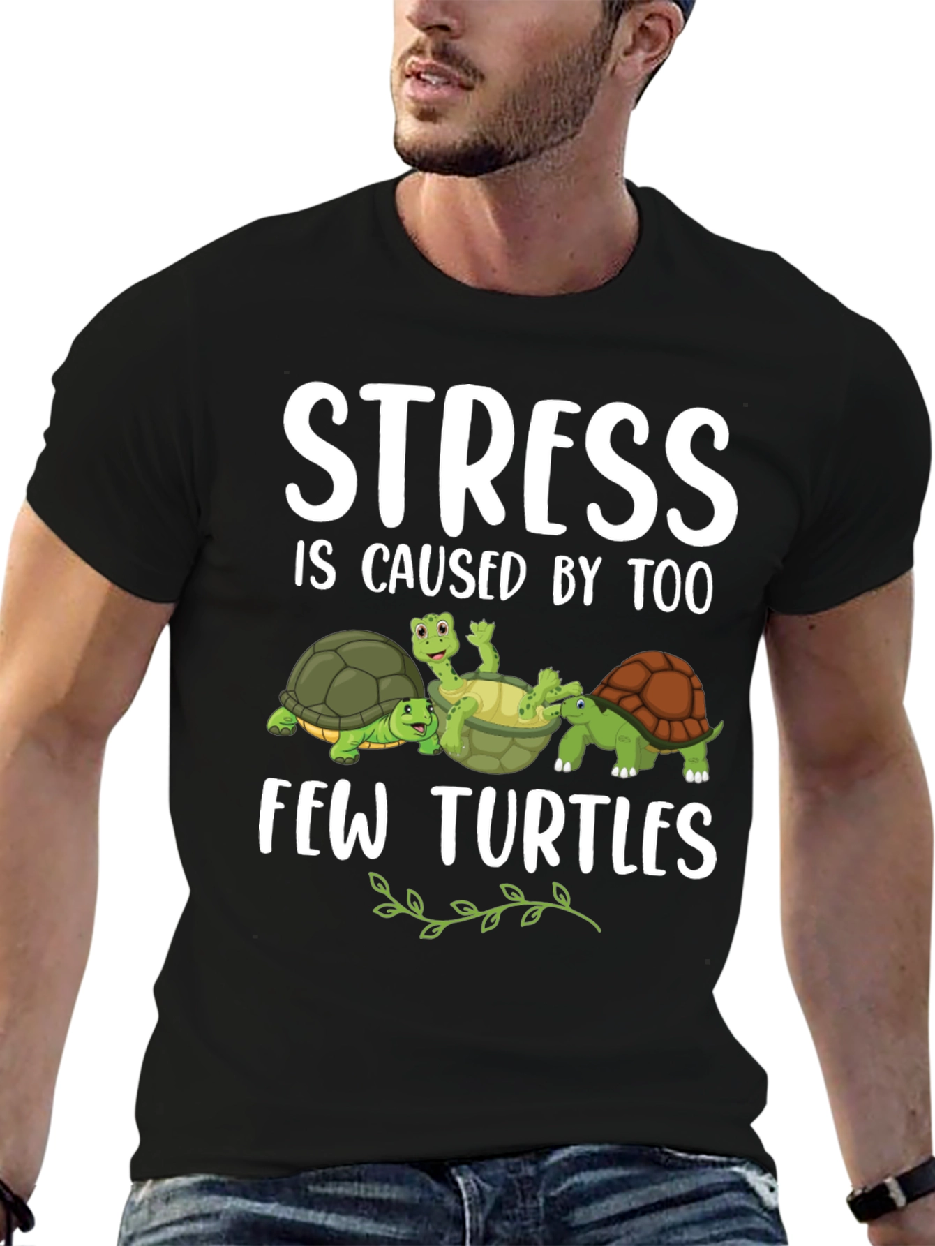 Stress Too Few Turtles Graphic T-Shirt