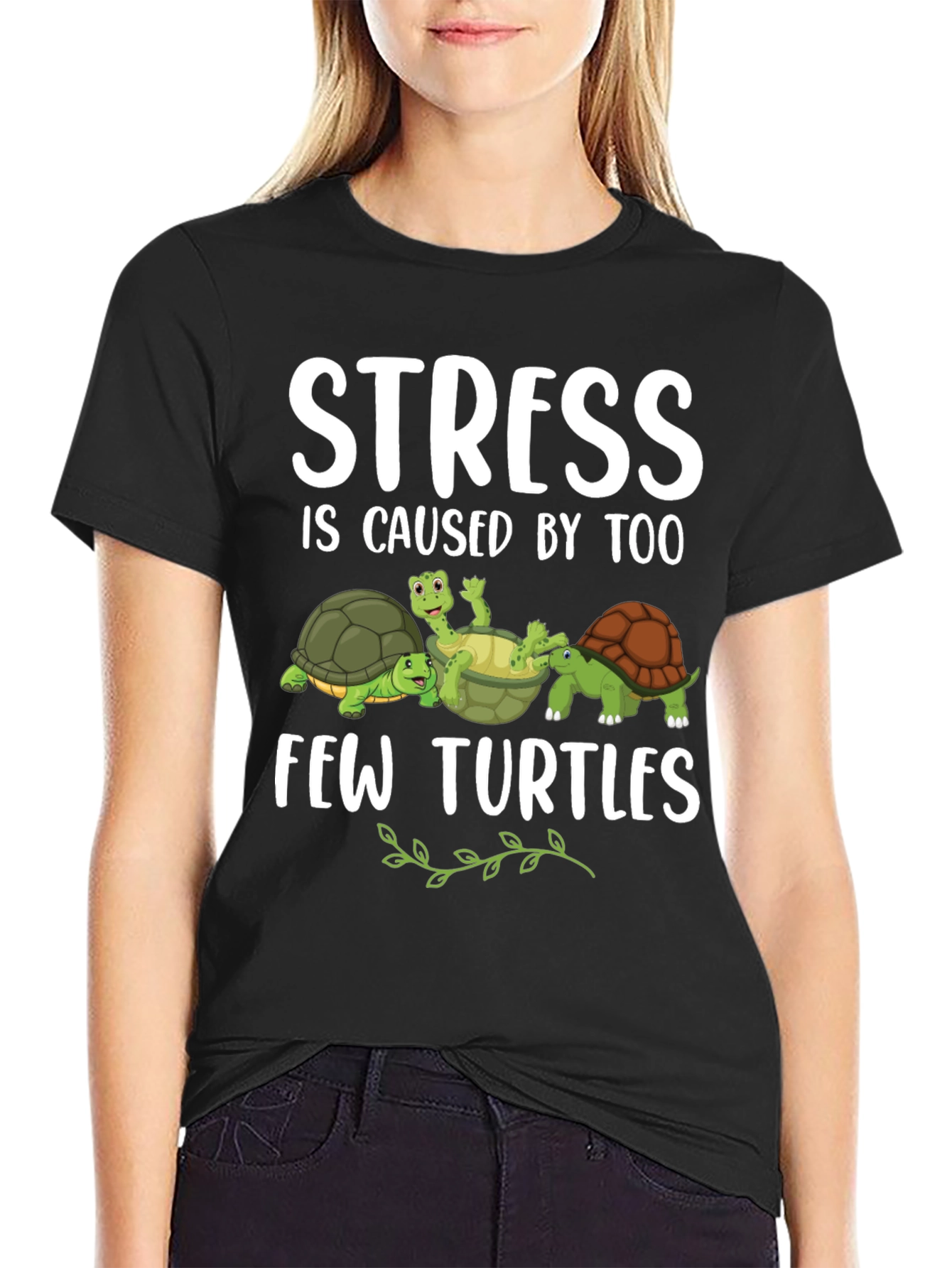 Stress Too Few Turtles Graphic T-Shirt