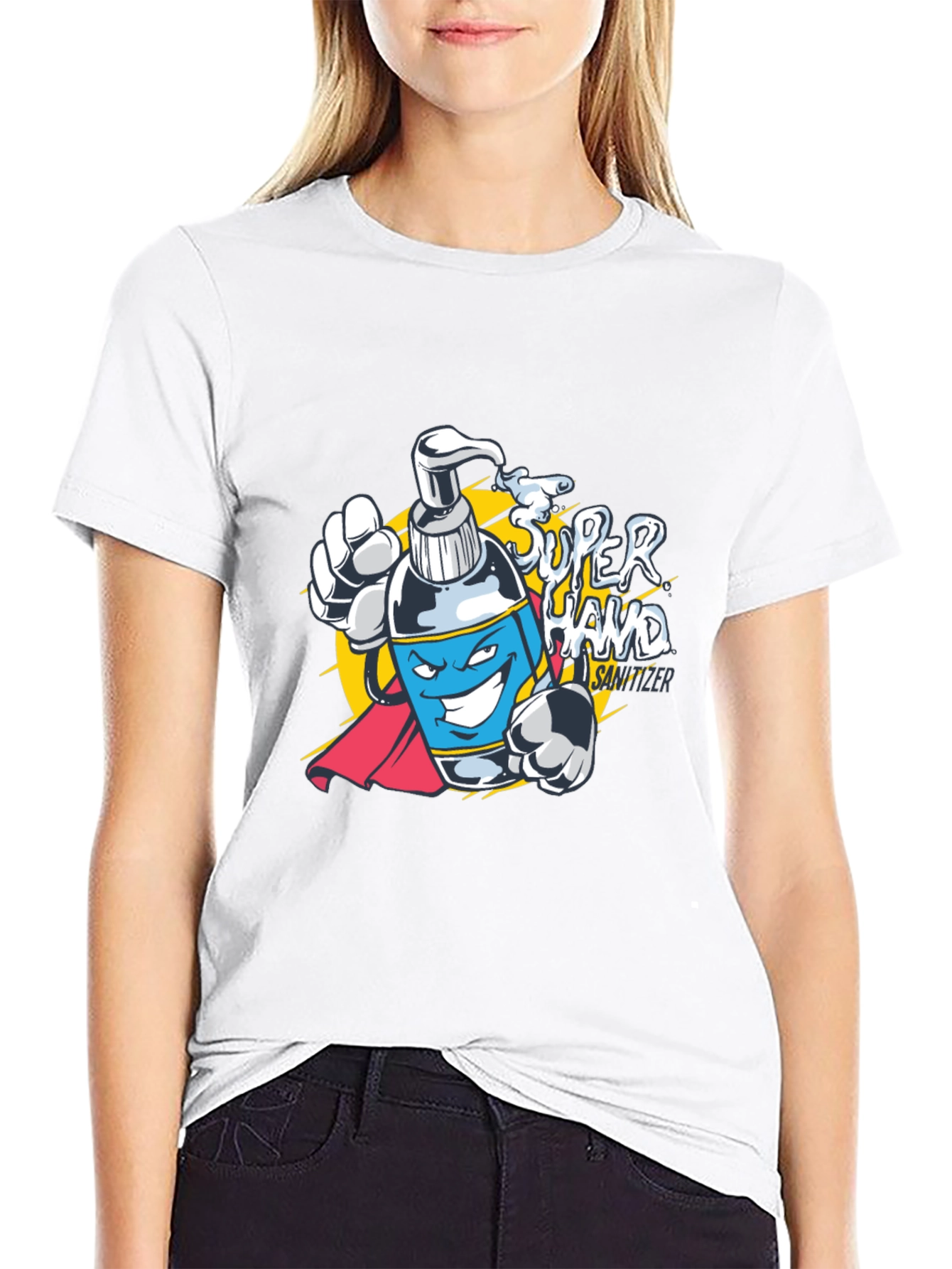 Super Hand Sanitizer Graphic T-Shirt - Black