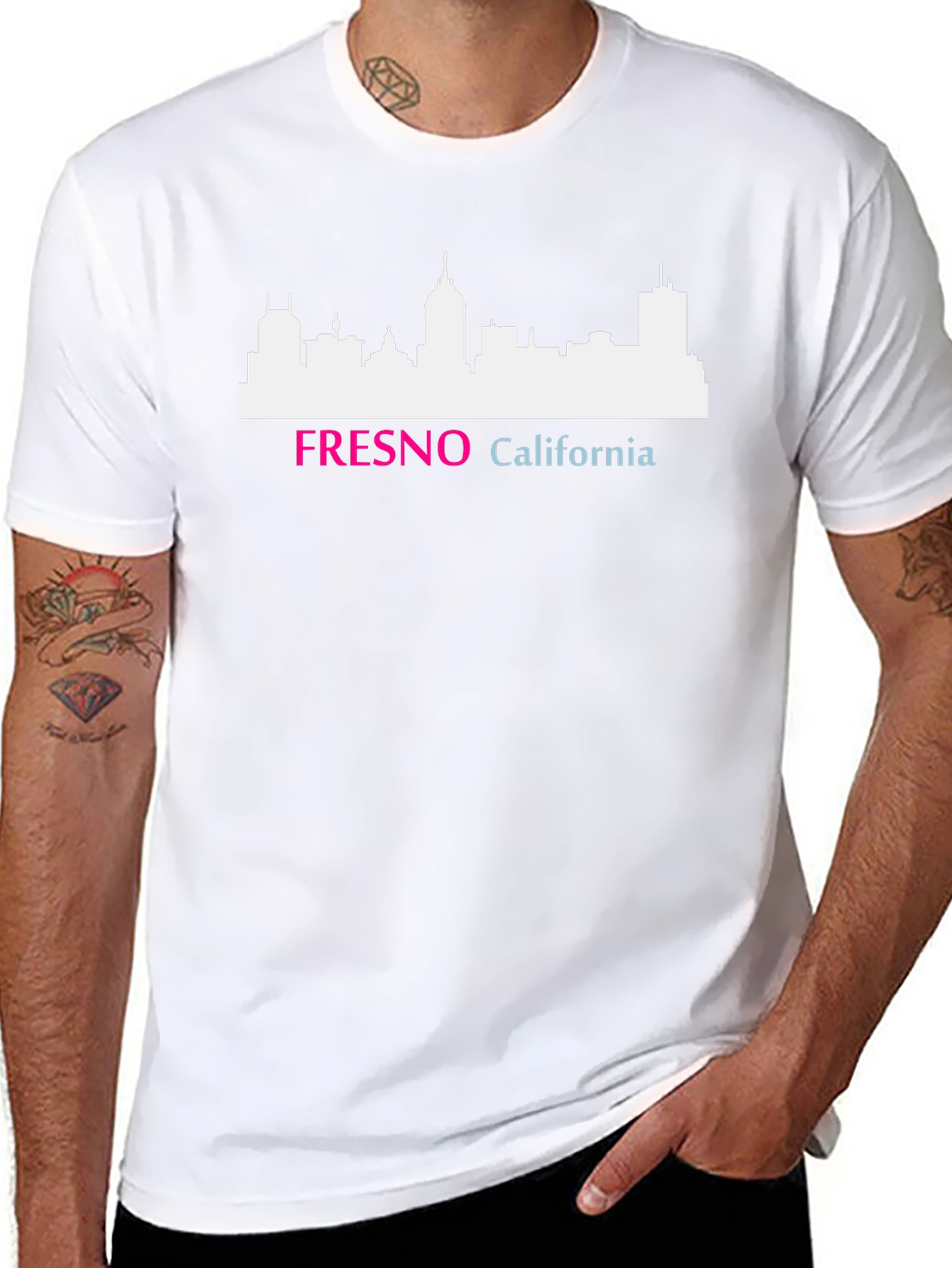 Fresno California Skyline Graphic T-Shirt