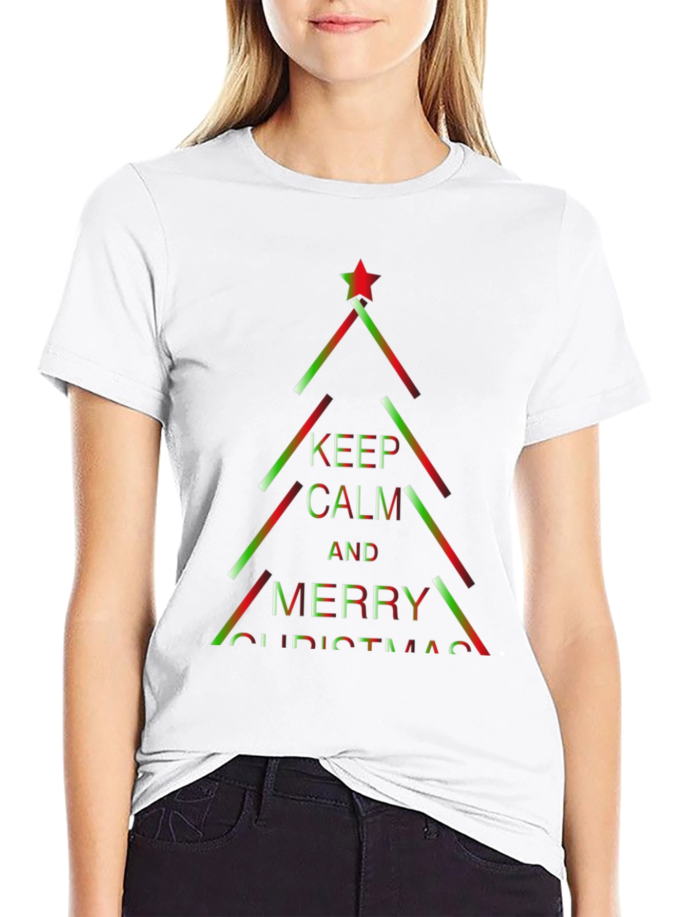 Festive Christmas Tree Graphic T-Shirt
