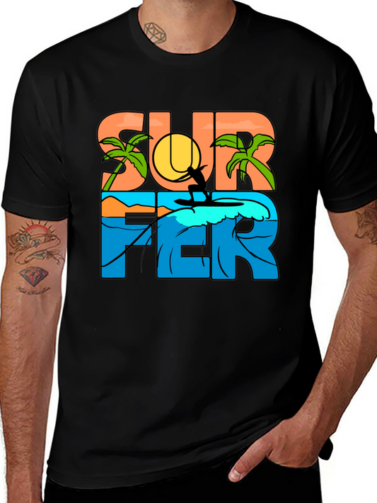 Surfer Graphic Tee - Beach Vibes