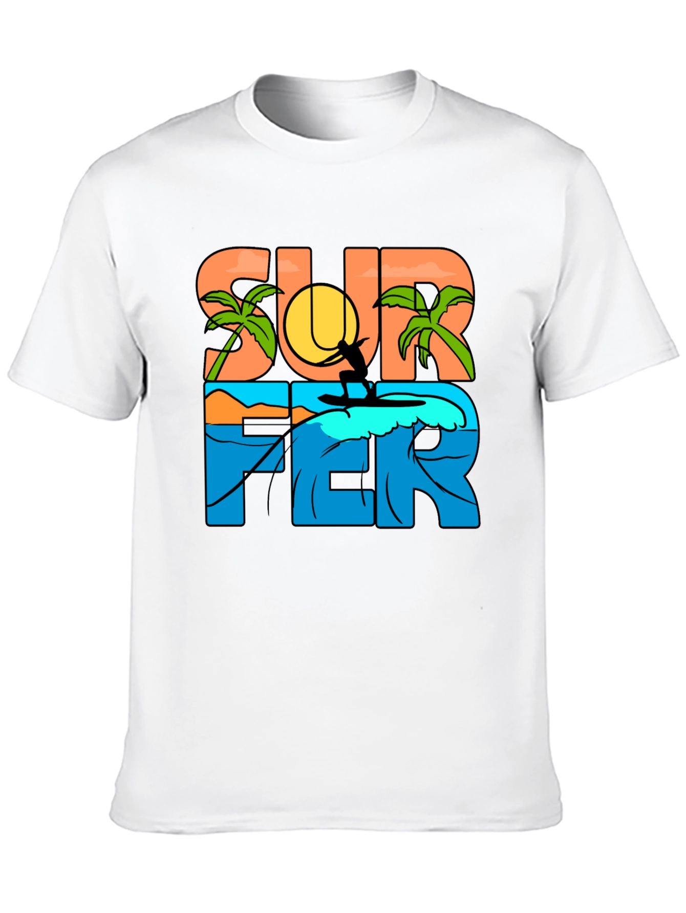 Surfer Graphic Tee - Beach Vibes