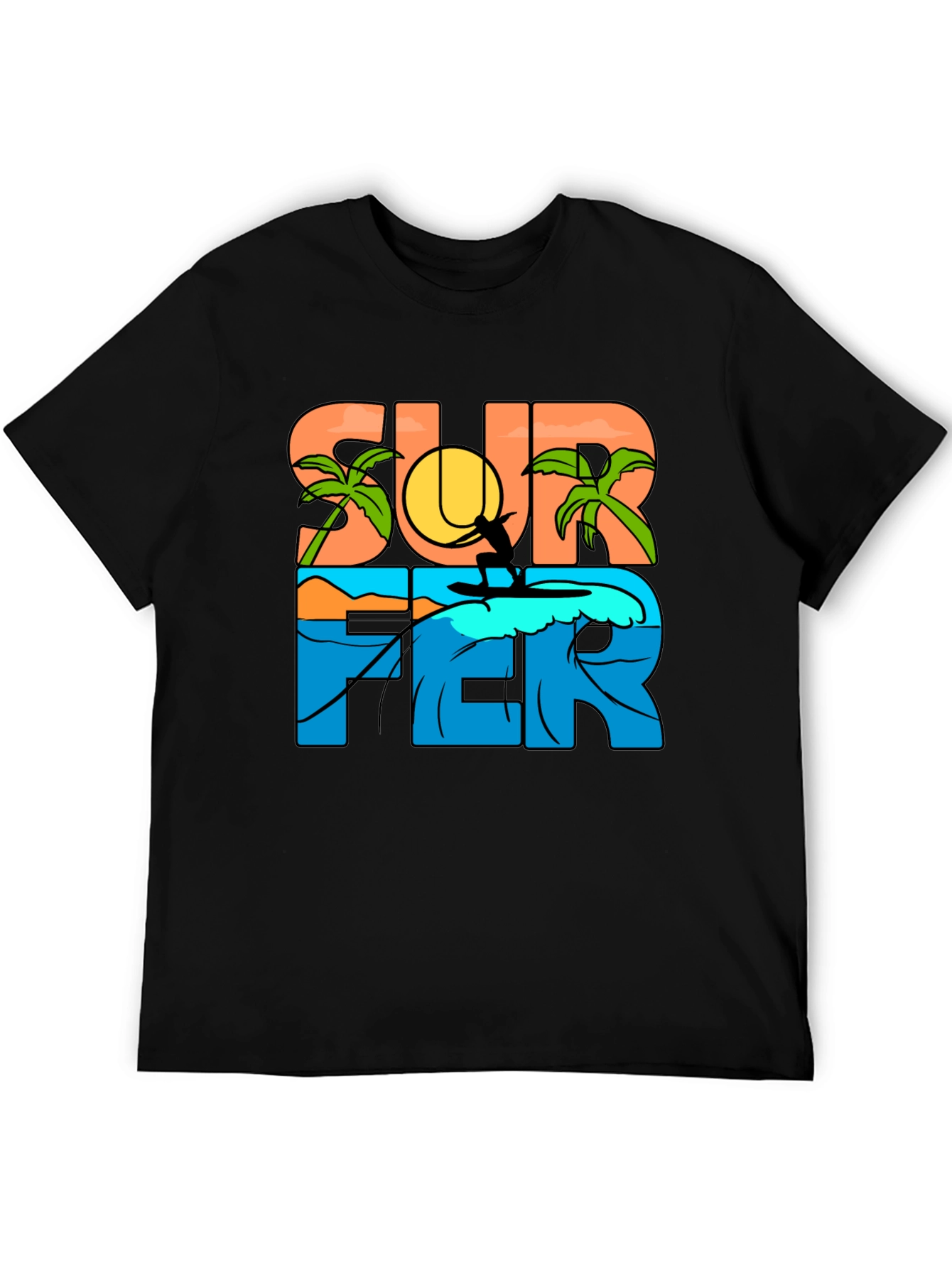 Surfer Graphic Tee - Beach Vibes