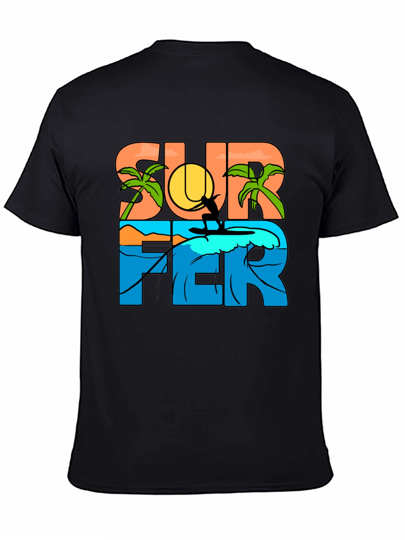 Surfer Graphic Tee - Beach Vibes