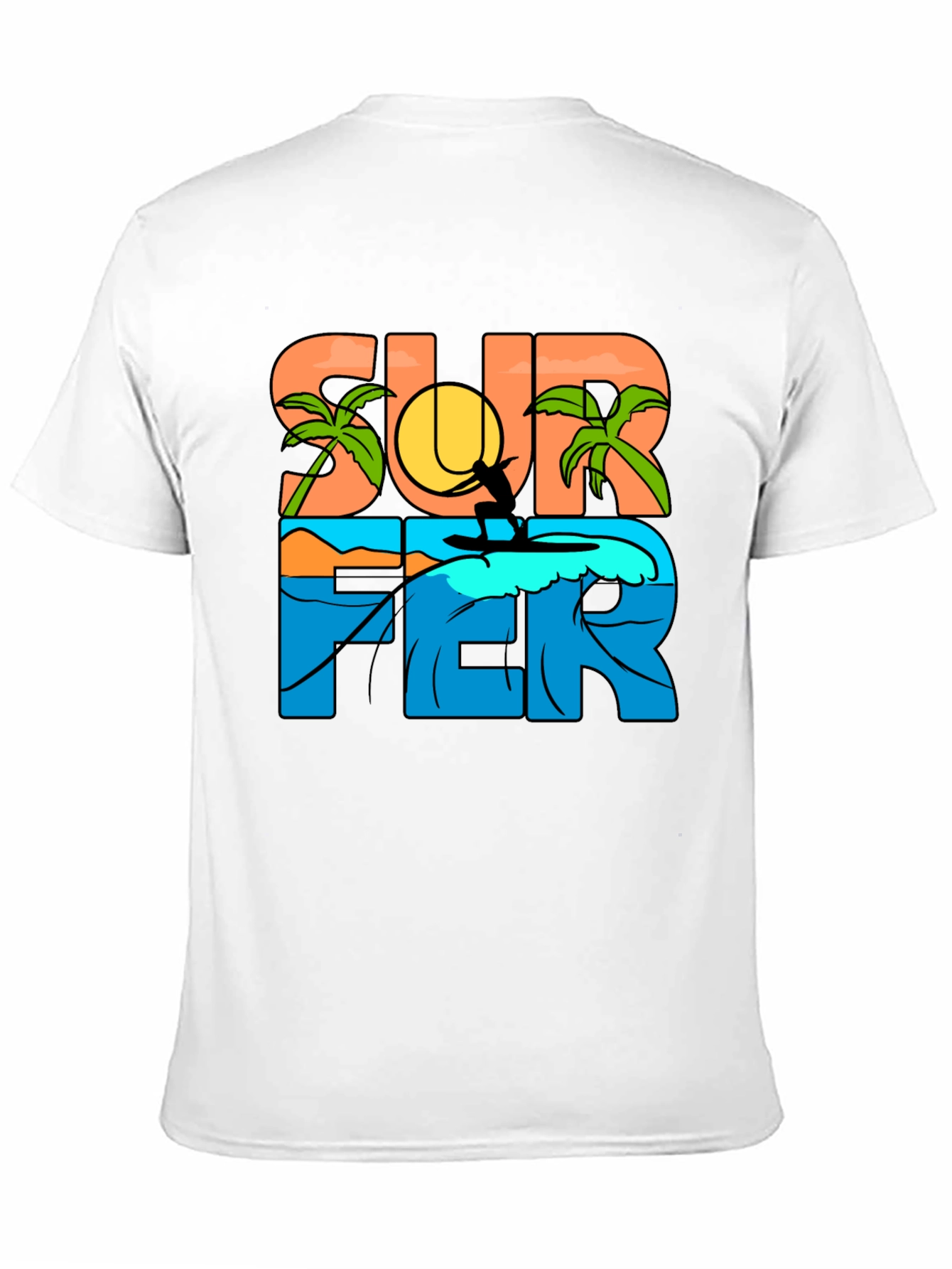 Surfer Graphic Tee - Beach Vibes