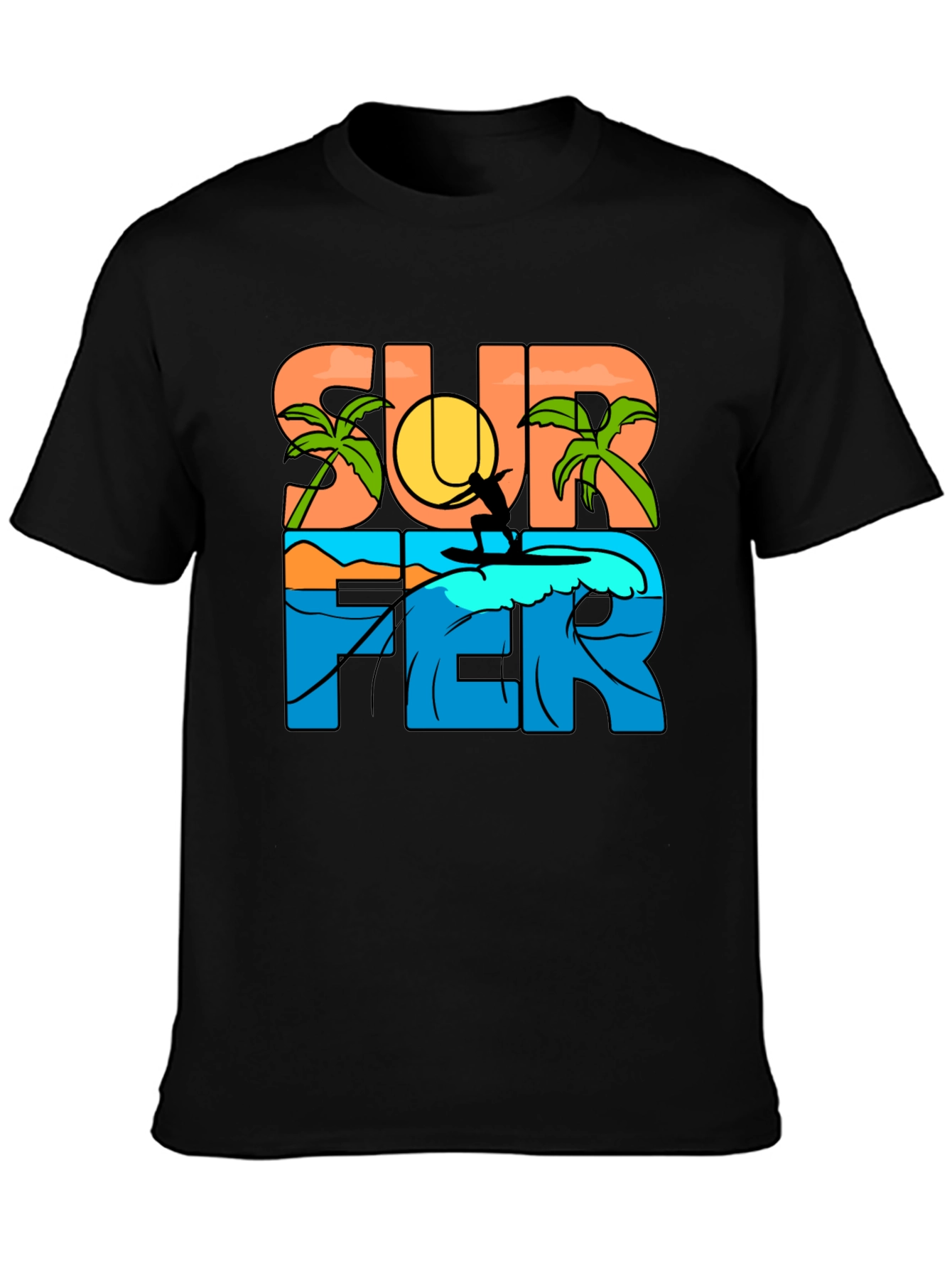 Surfer Graphic Tee - Beach Vibes
