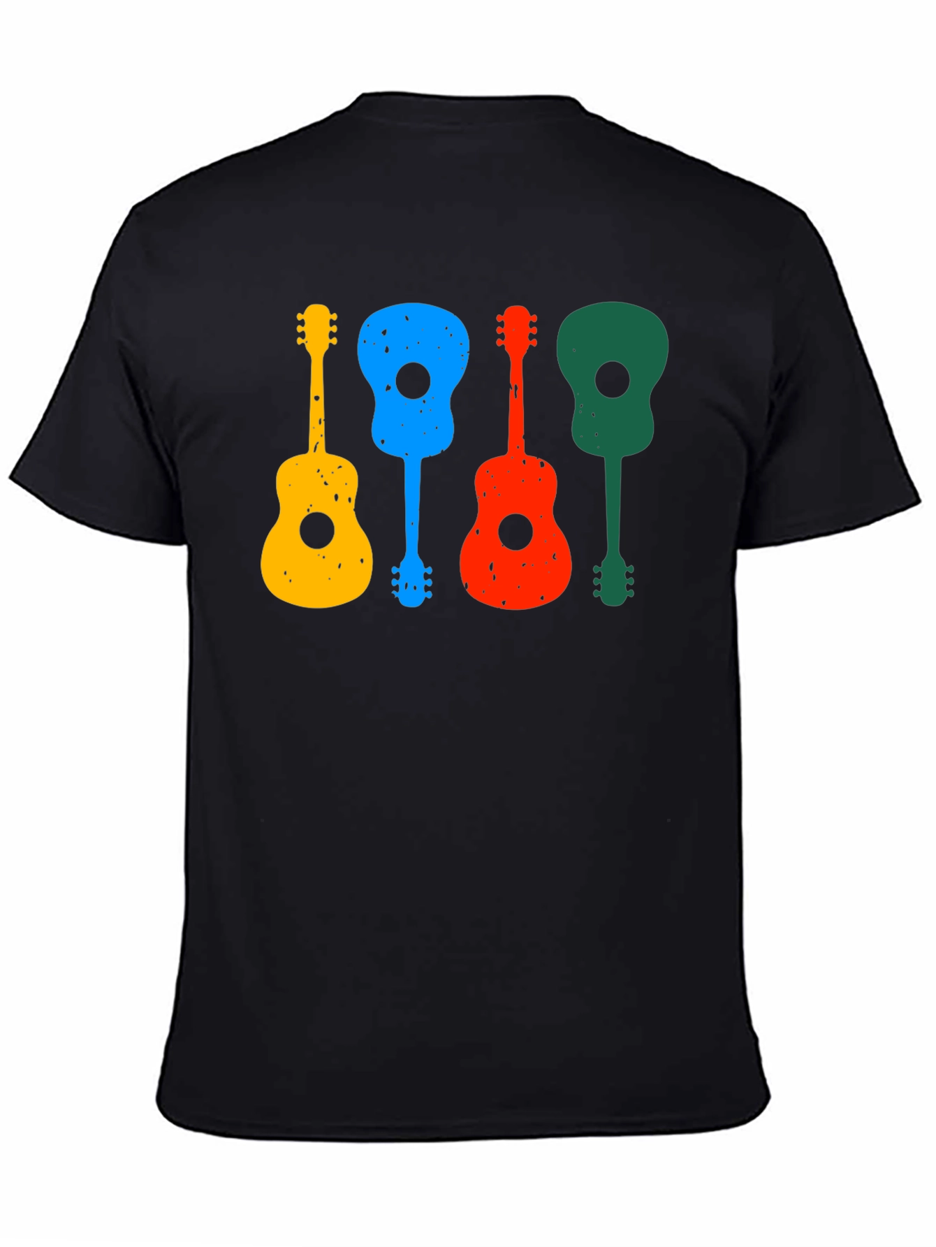 Colorful Guitars Black T-Shirt