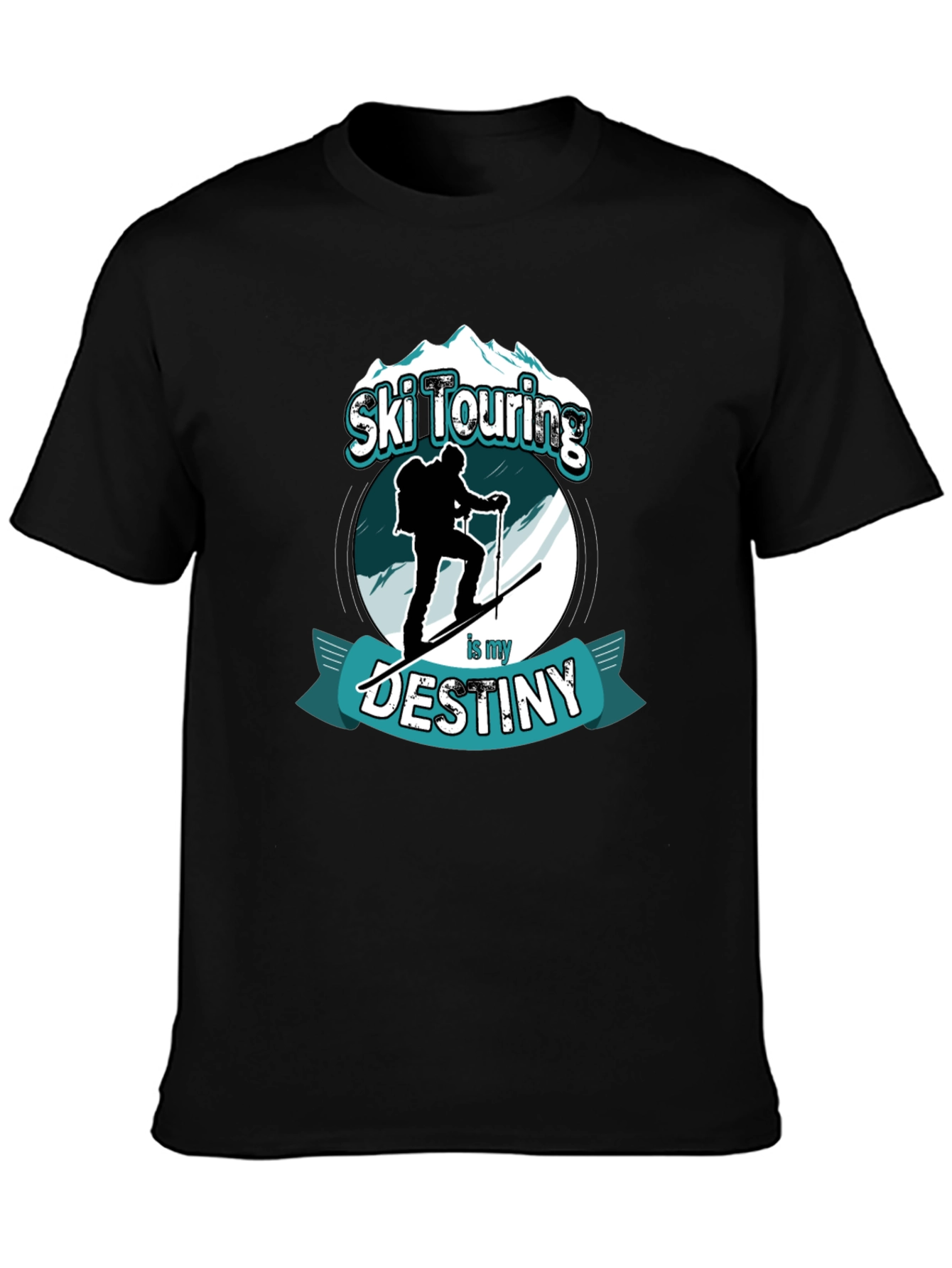 Ski Touring Destiny T-Shirt Black Graphic Tee