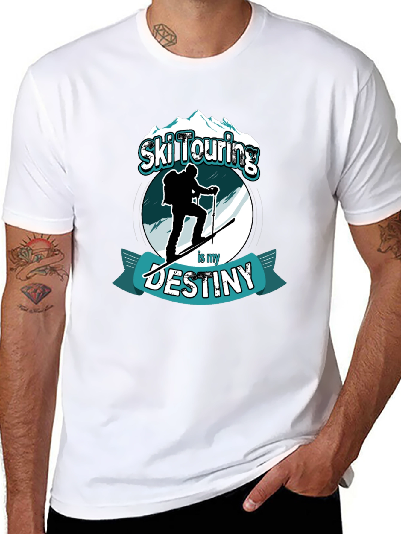 Ski Touring Destiny T-Shirt Black Graphic Tee