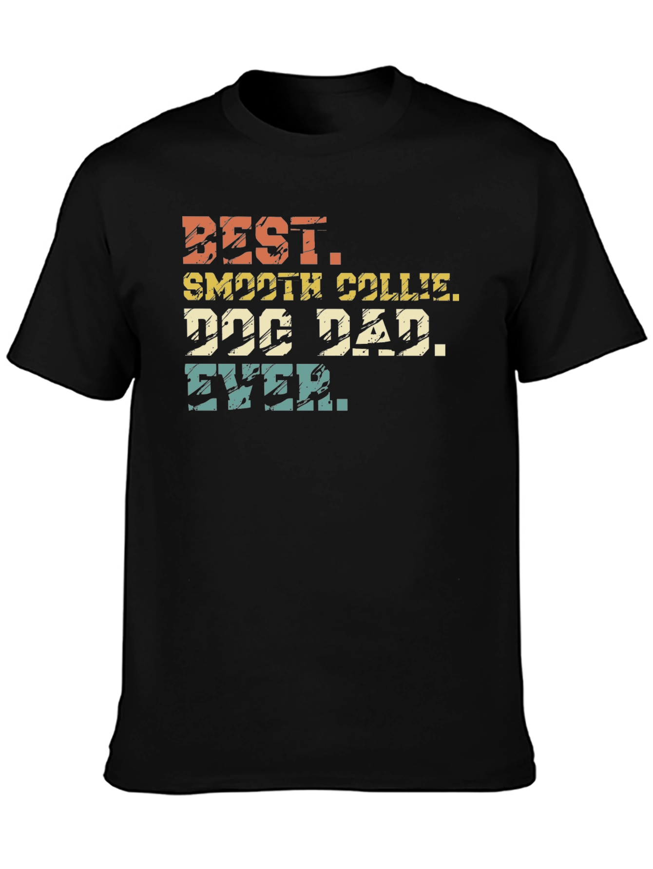 Best Smooth Collie Dog Dad Ever Black T-Shirt