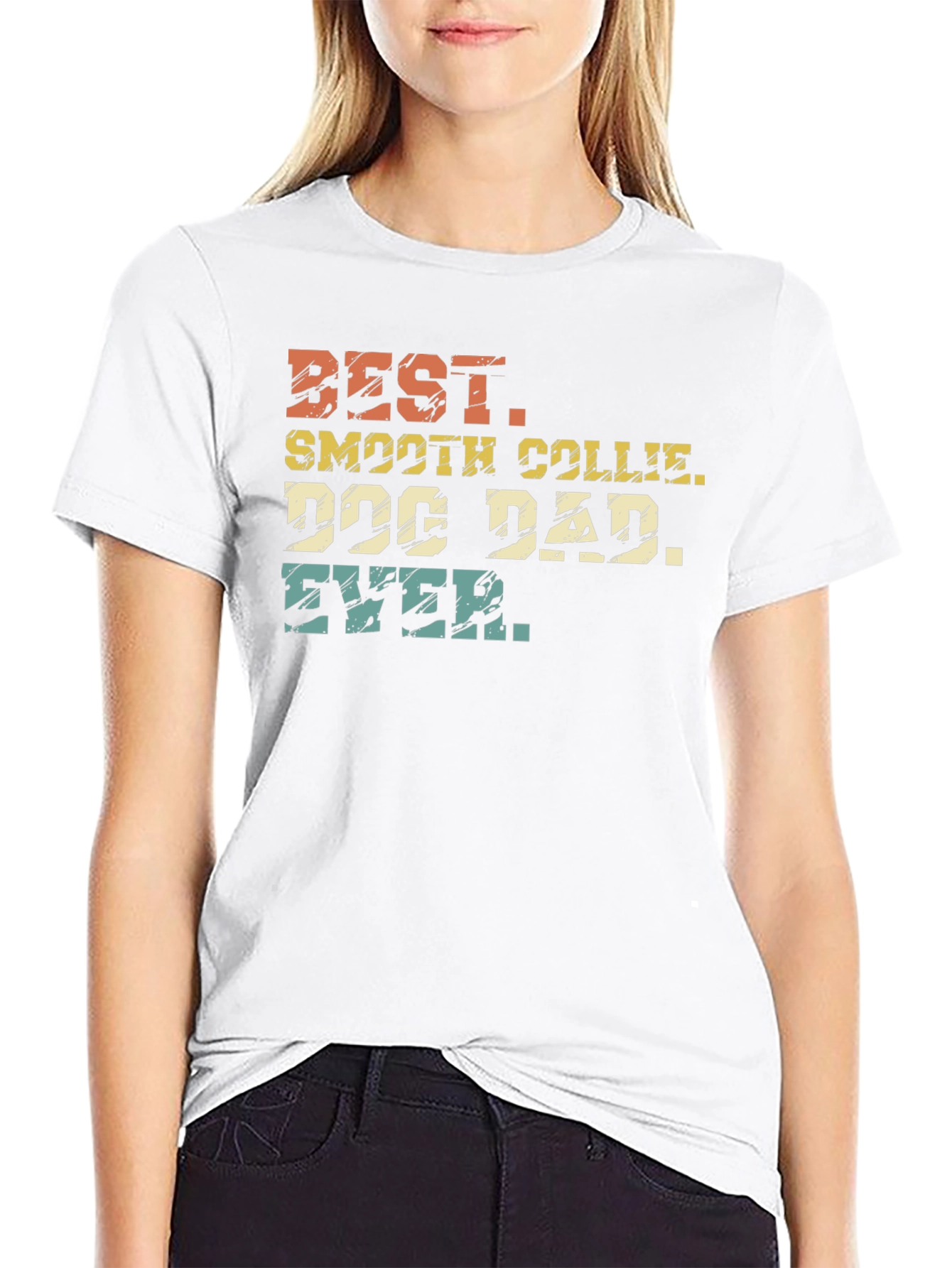 Best Smooth Collie Dog Dad Ever Black T-Shirt