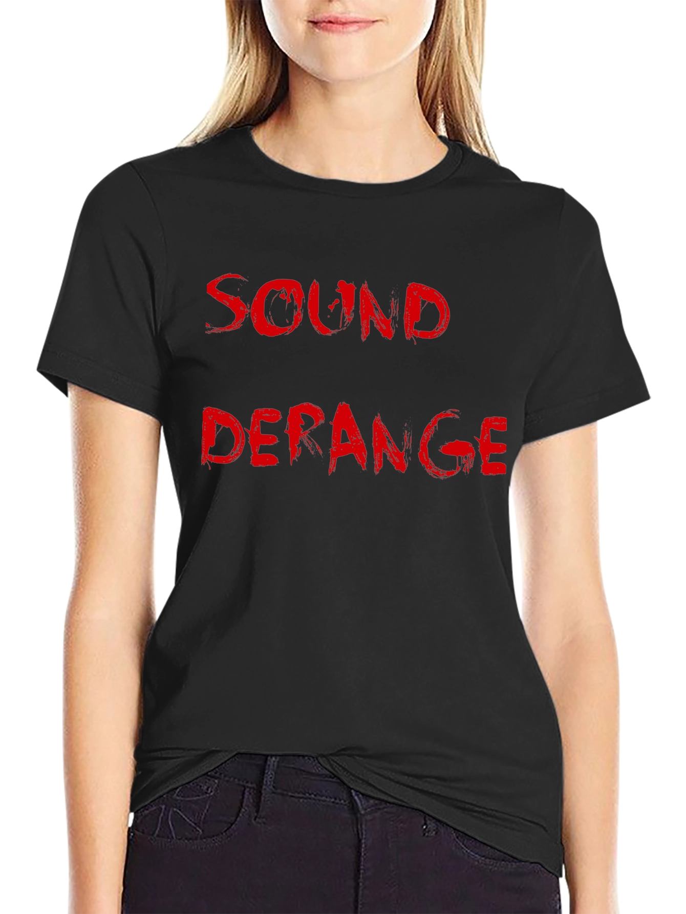 Sound Deranged Black Cotton Graphic Tee