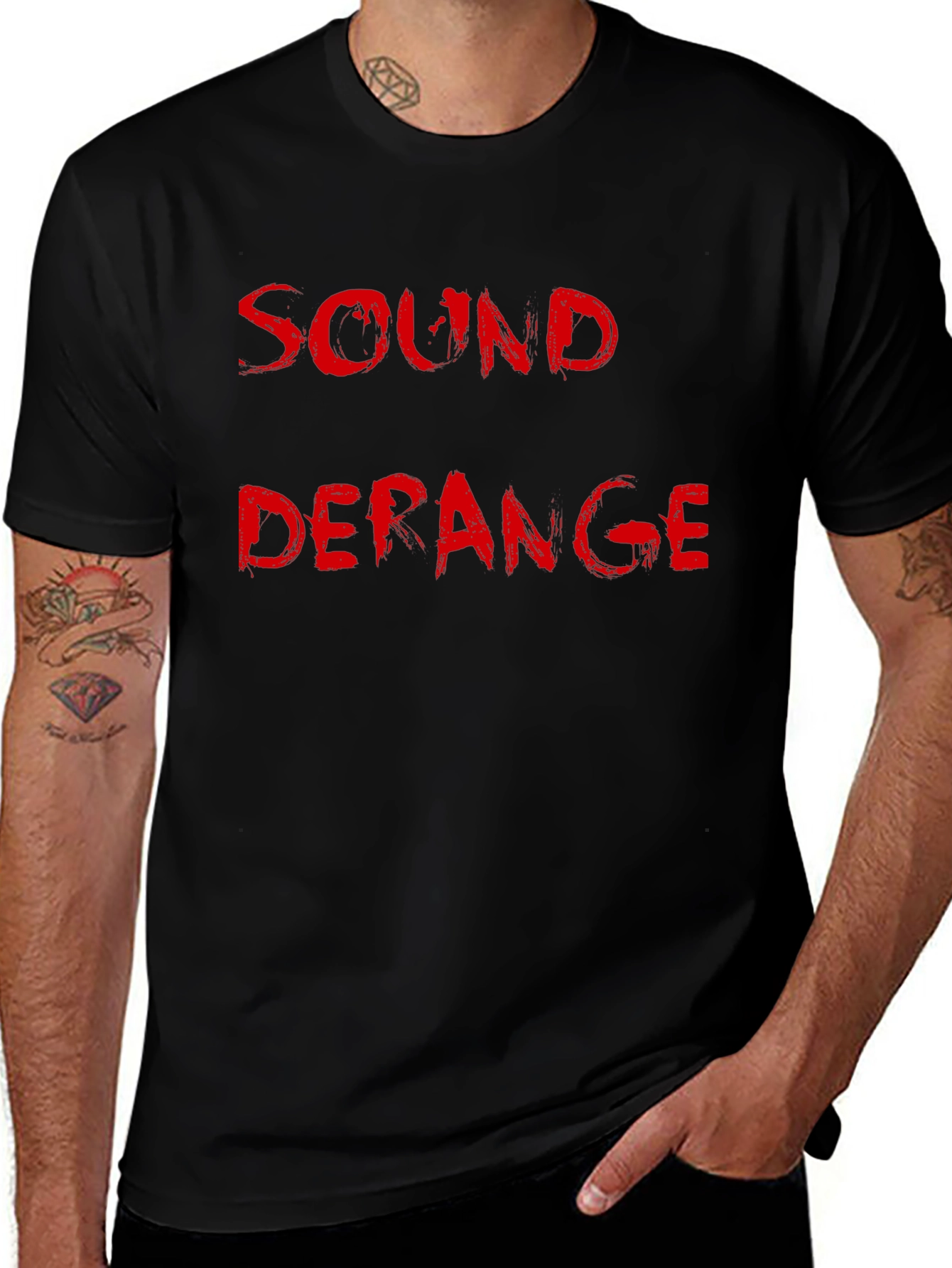 Sound Deranged Black Cotton Graphic Tee